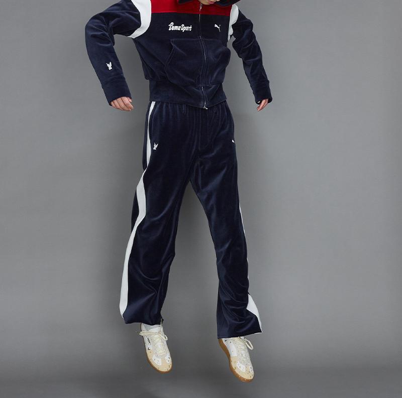 PUMA×MASU/プーマ×エムエーエスユー/ T7 WIDE TRACK PANTS ネイビー