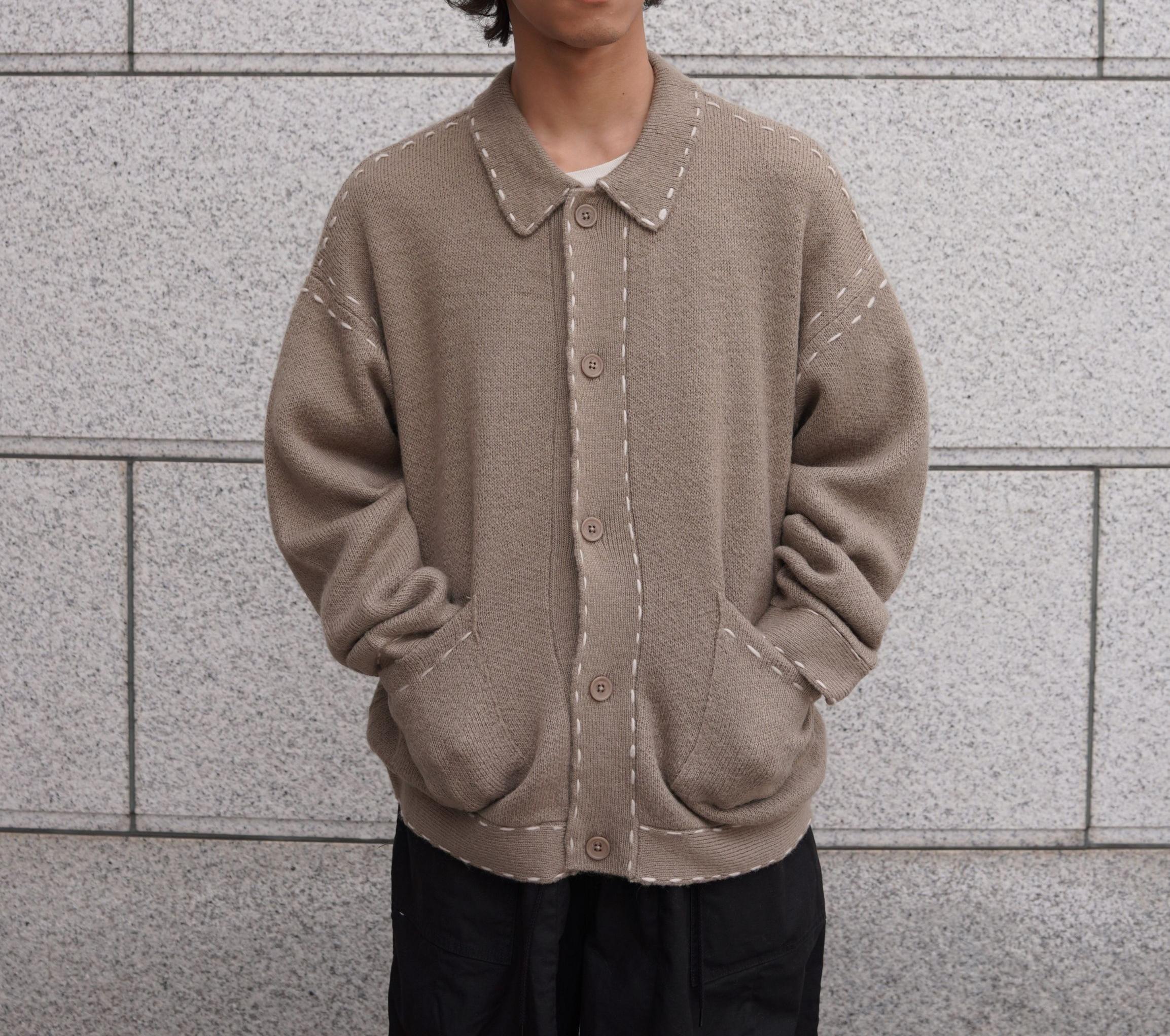 B omnivore/ビーオムニボー 起毛KNIT HAND JACKET ベージュ