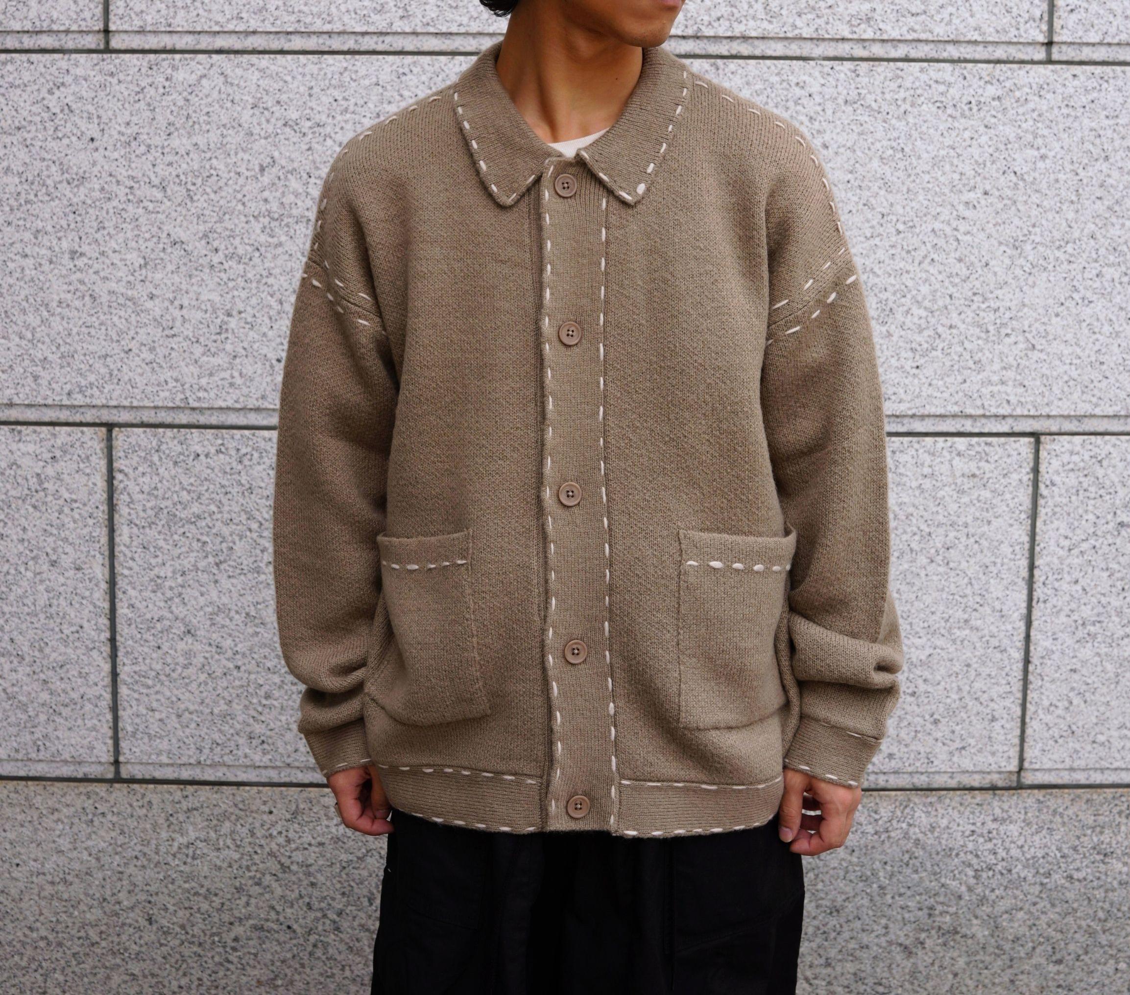 B omnivore/ビーオムニボー 起毛KNIT HAND JACKET ベージュ
