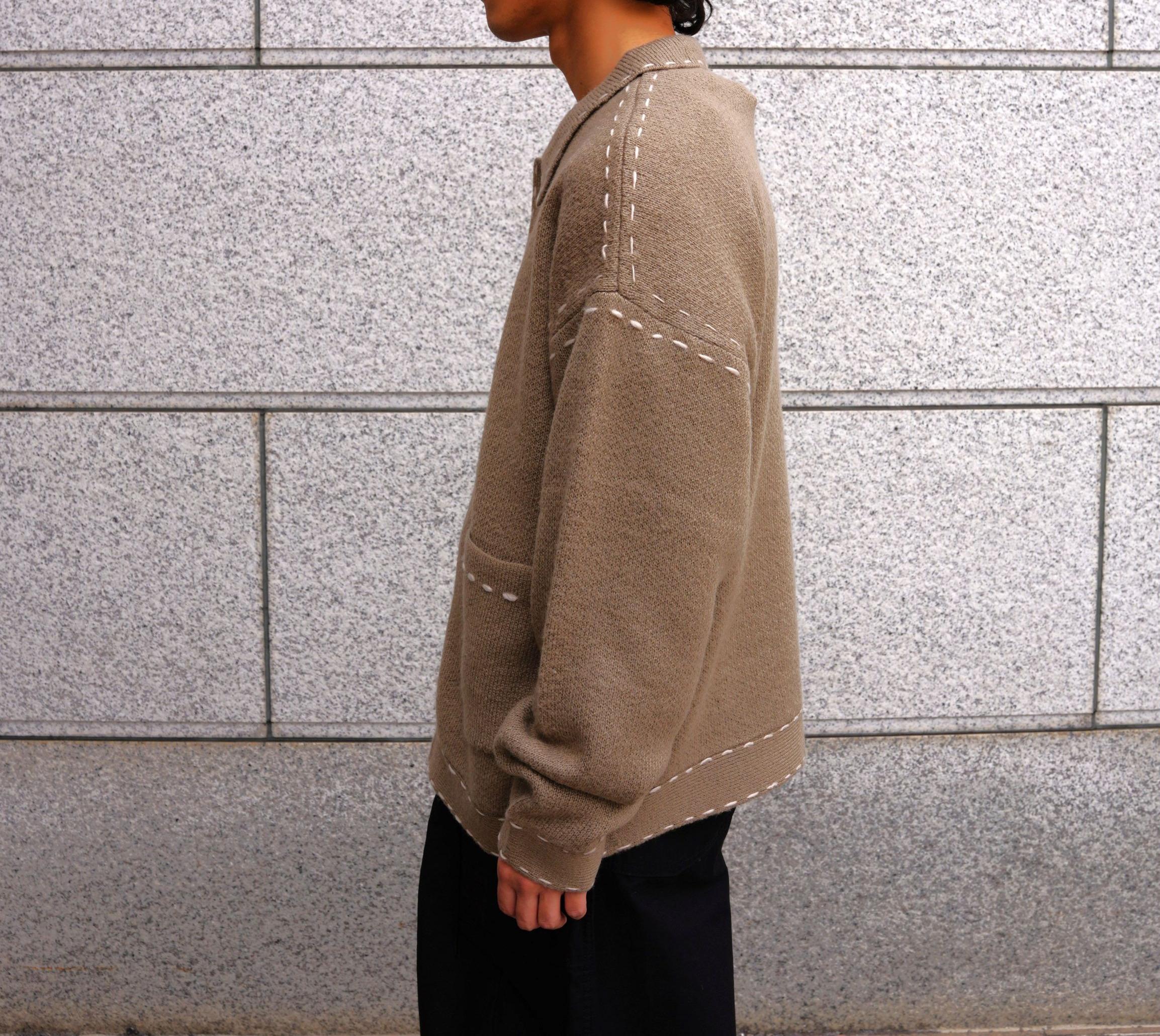 B omnivore/ビーオムニボー 起毛KNIT HAND JACKET ベージュ
