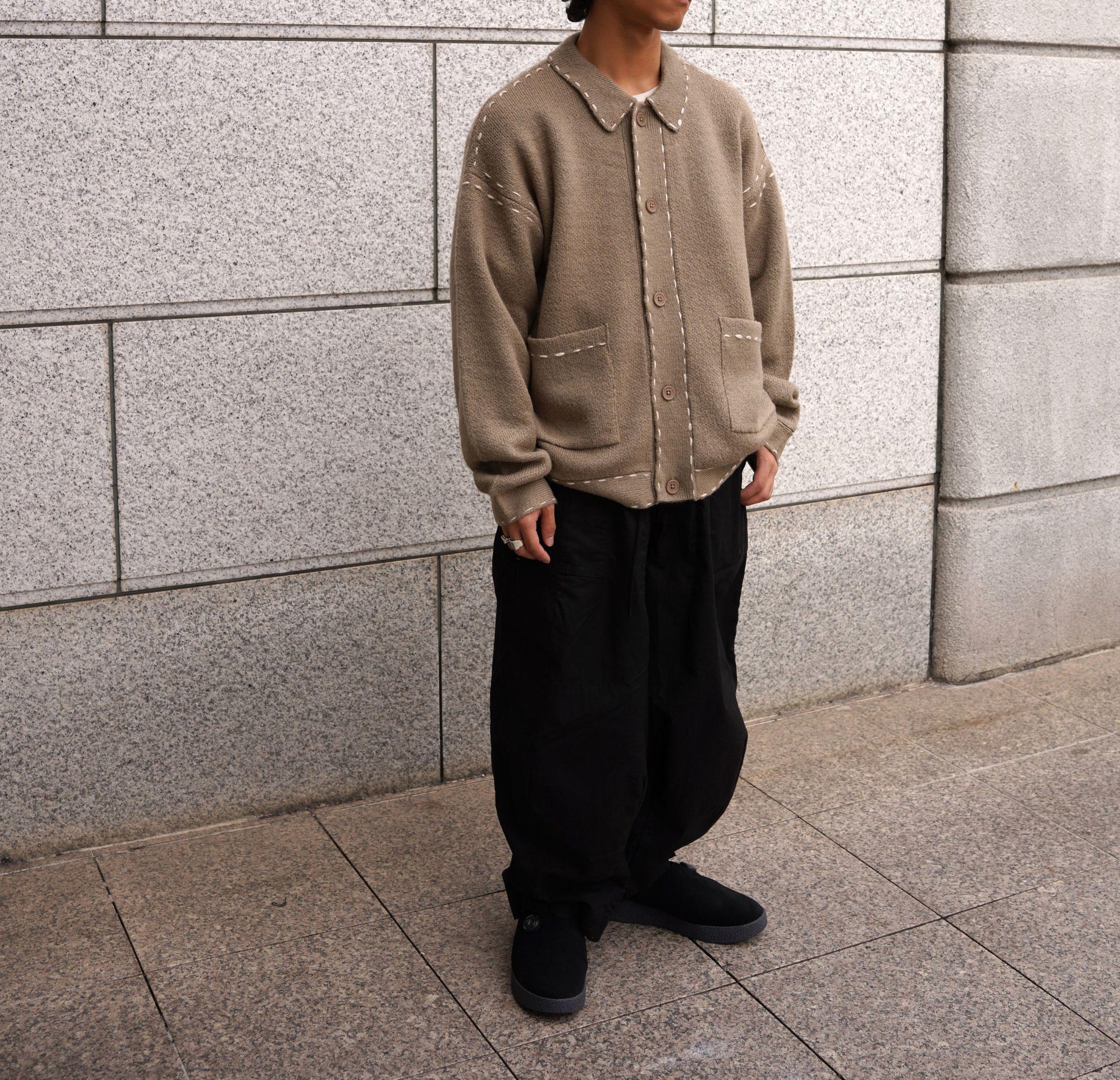B omnivore/ビーオムニボー 起毛KNIT HAND JACKET ベージュ