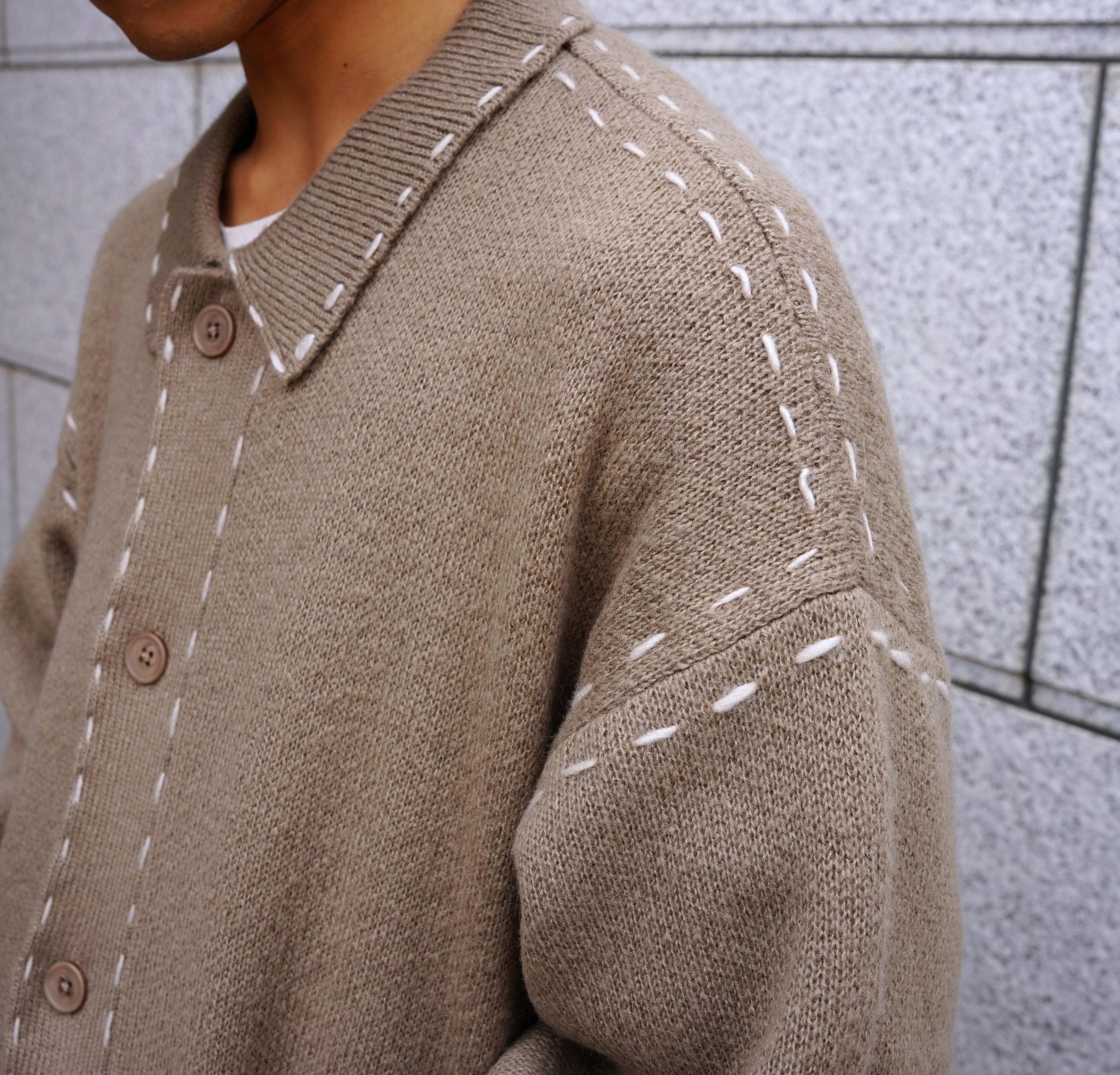 B omnivore/ビーオムニボー 起毛KNIT HAND JACKET ベージュ