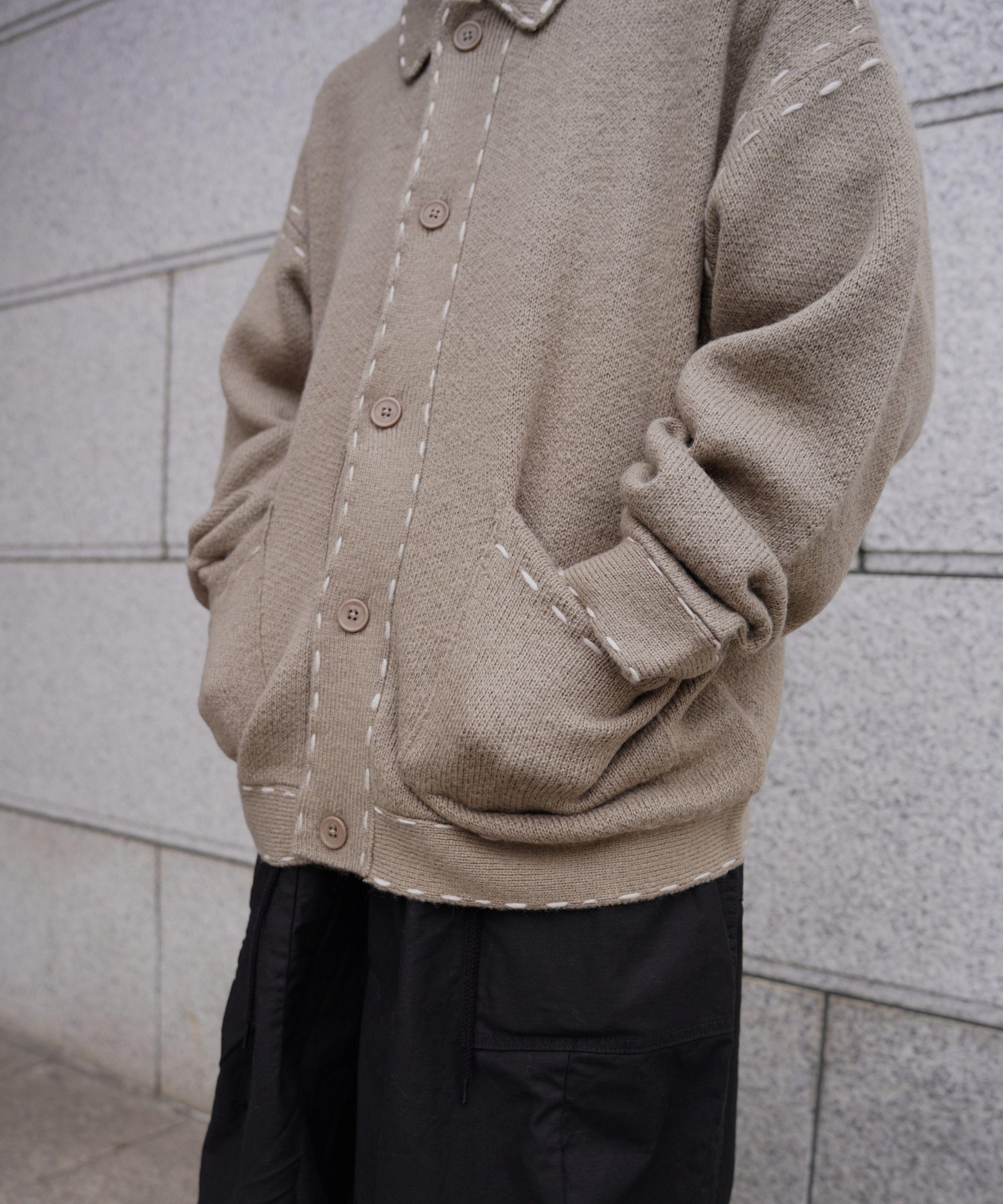 B omnivore/ビーオムニボー 起毛KNIT HAND JACKET ベージュ