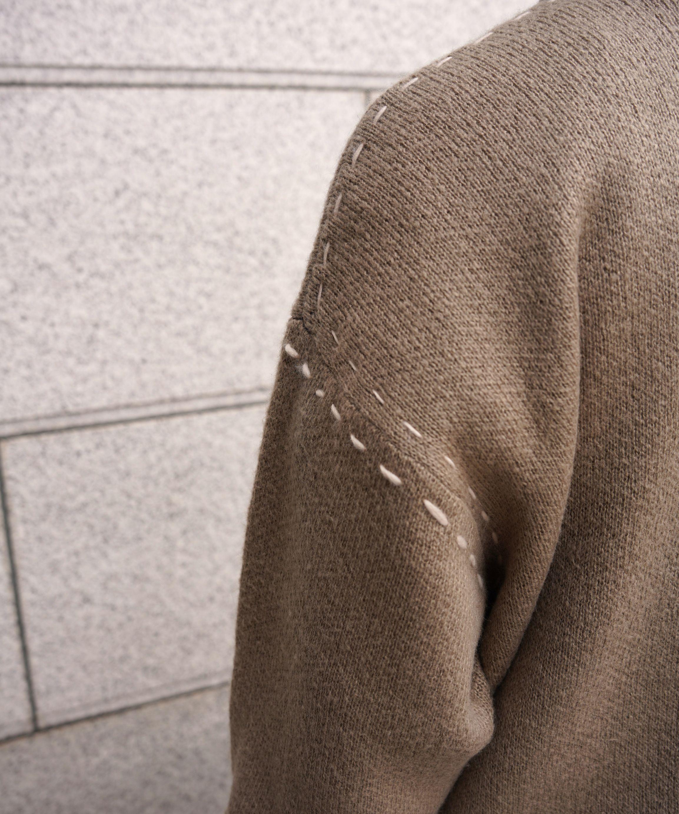 B omnivore/ビーオムニボー 起毛KNIT HAND JACKET ベージュ