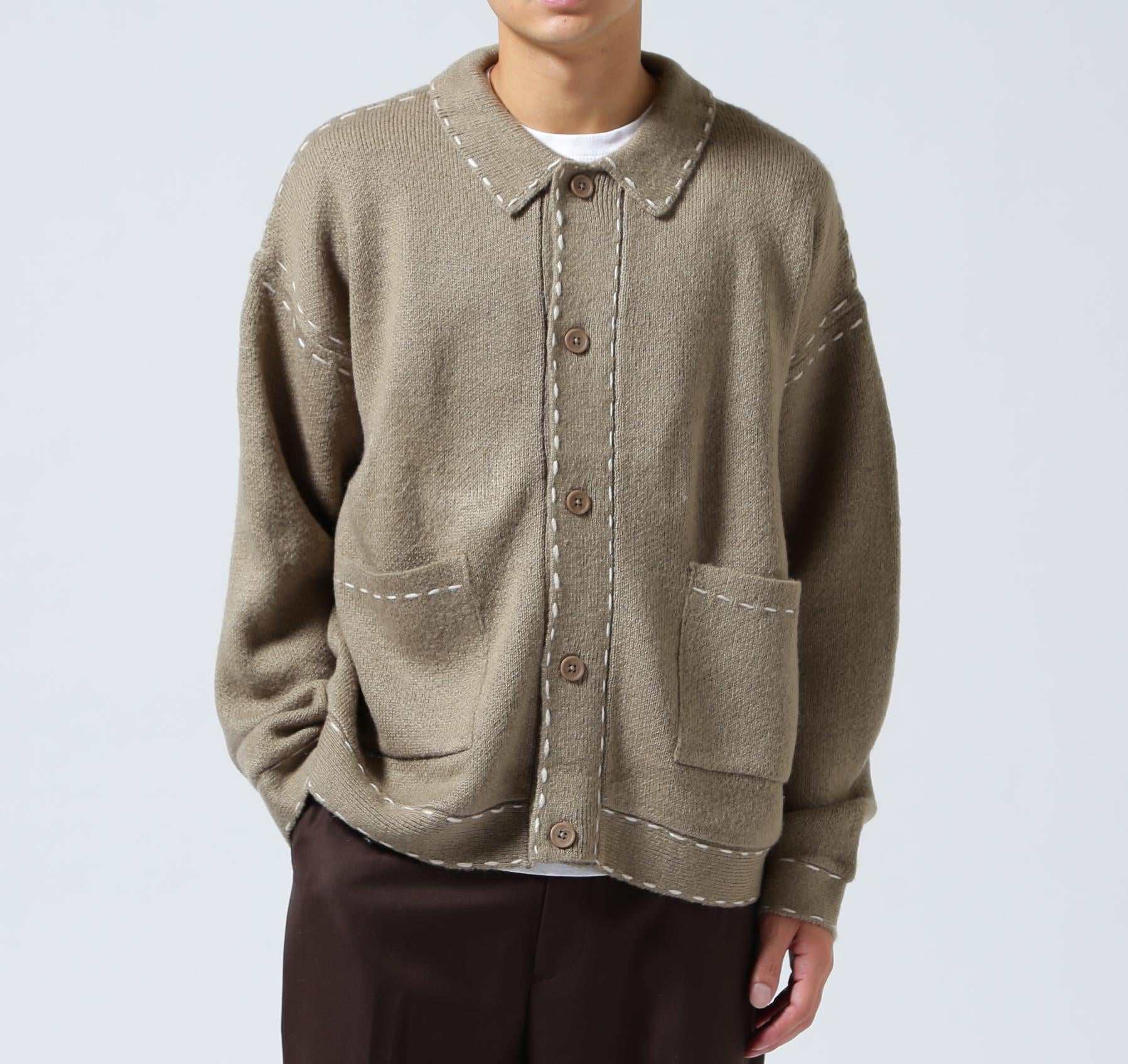 B omnivore/ビーオムニボー 起毛KNIT HAND JACKET ベージュ