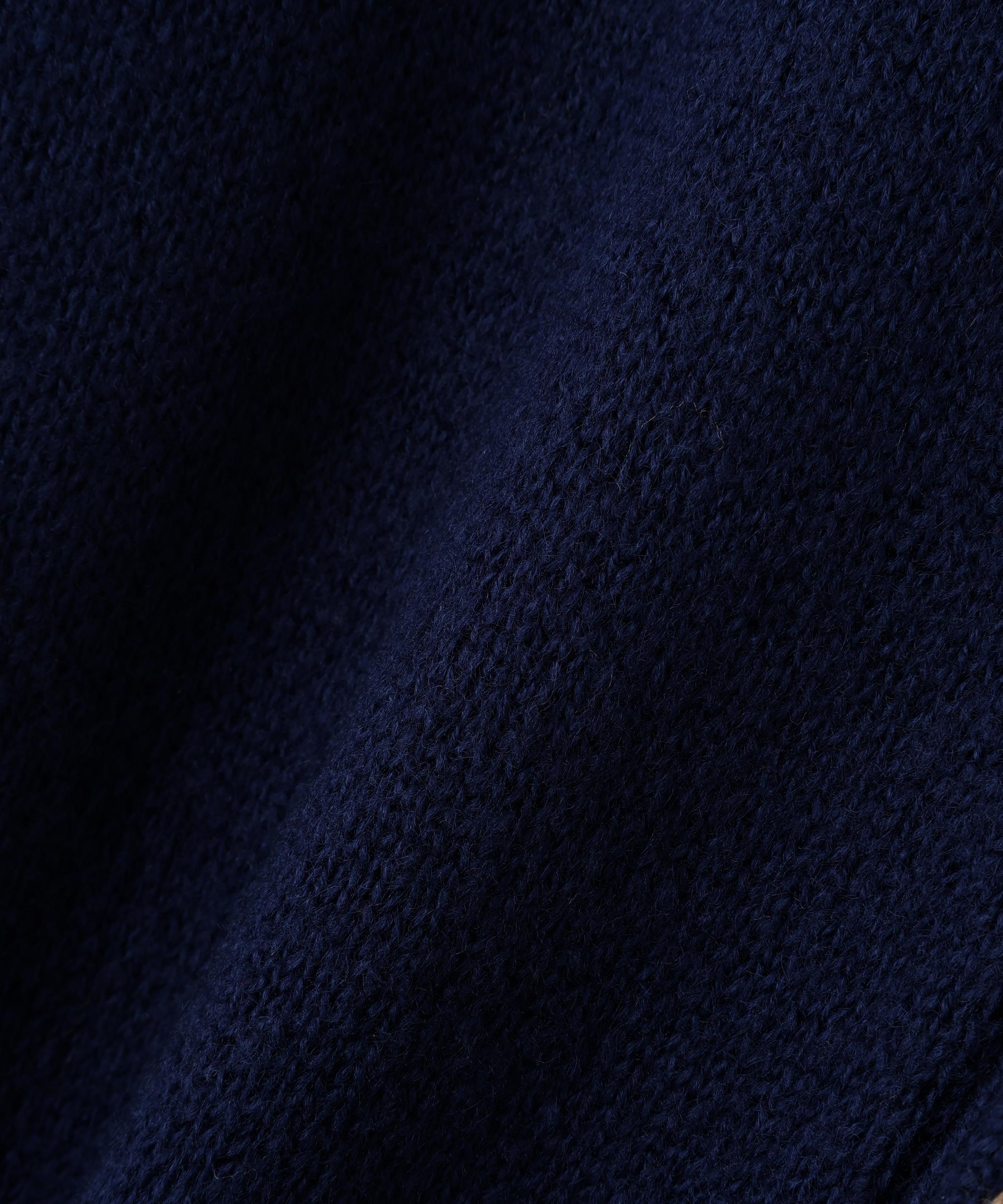 B omnivore/ビーオムニボー 起毛KNIT HAND JACKET ネイビー