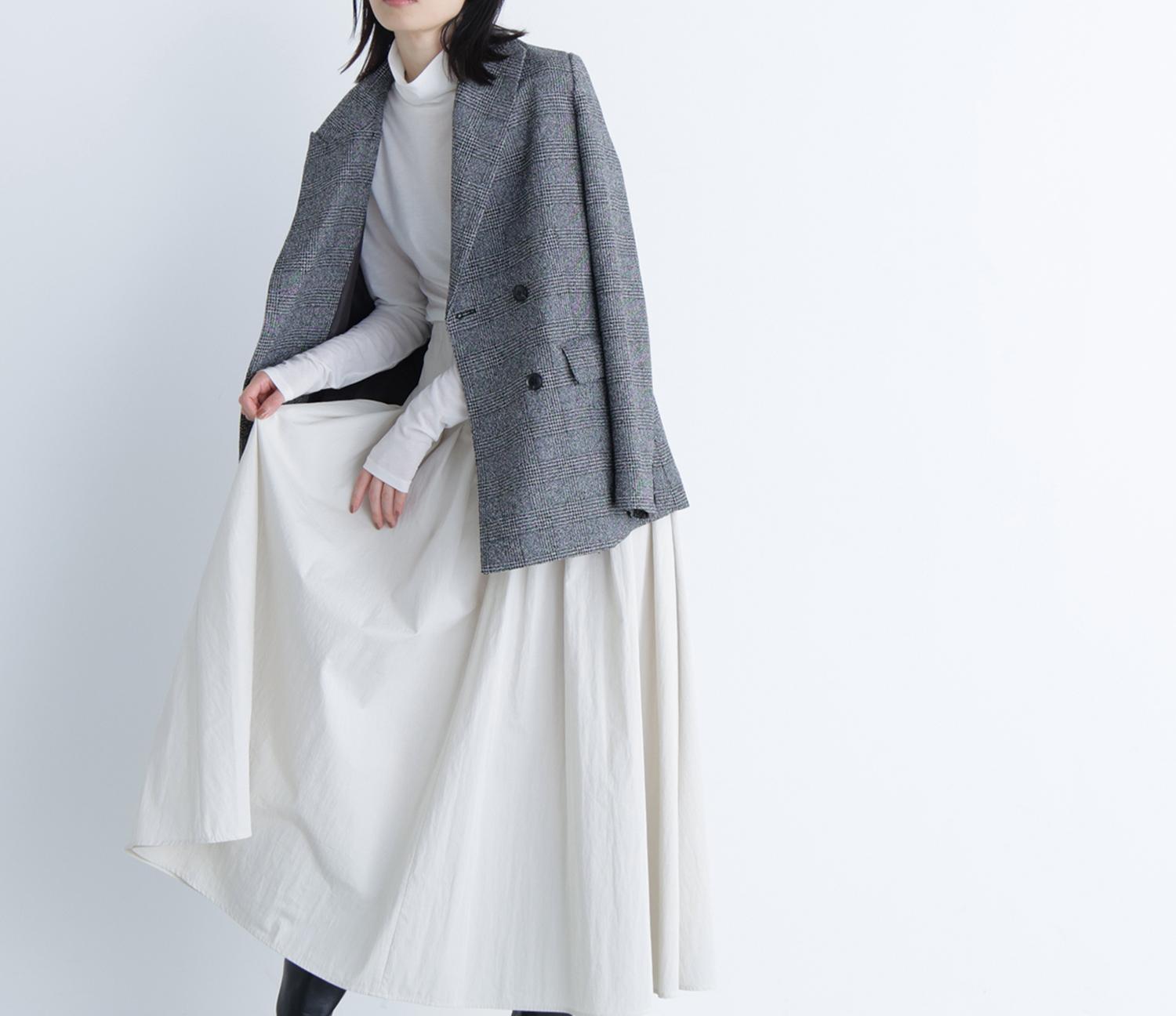 タフタボリュームスカート オフベージュ