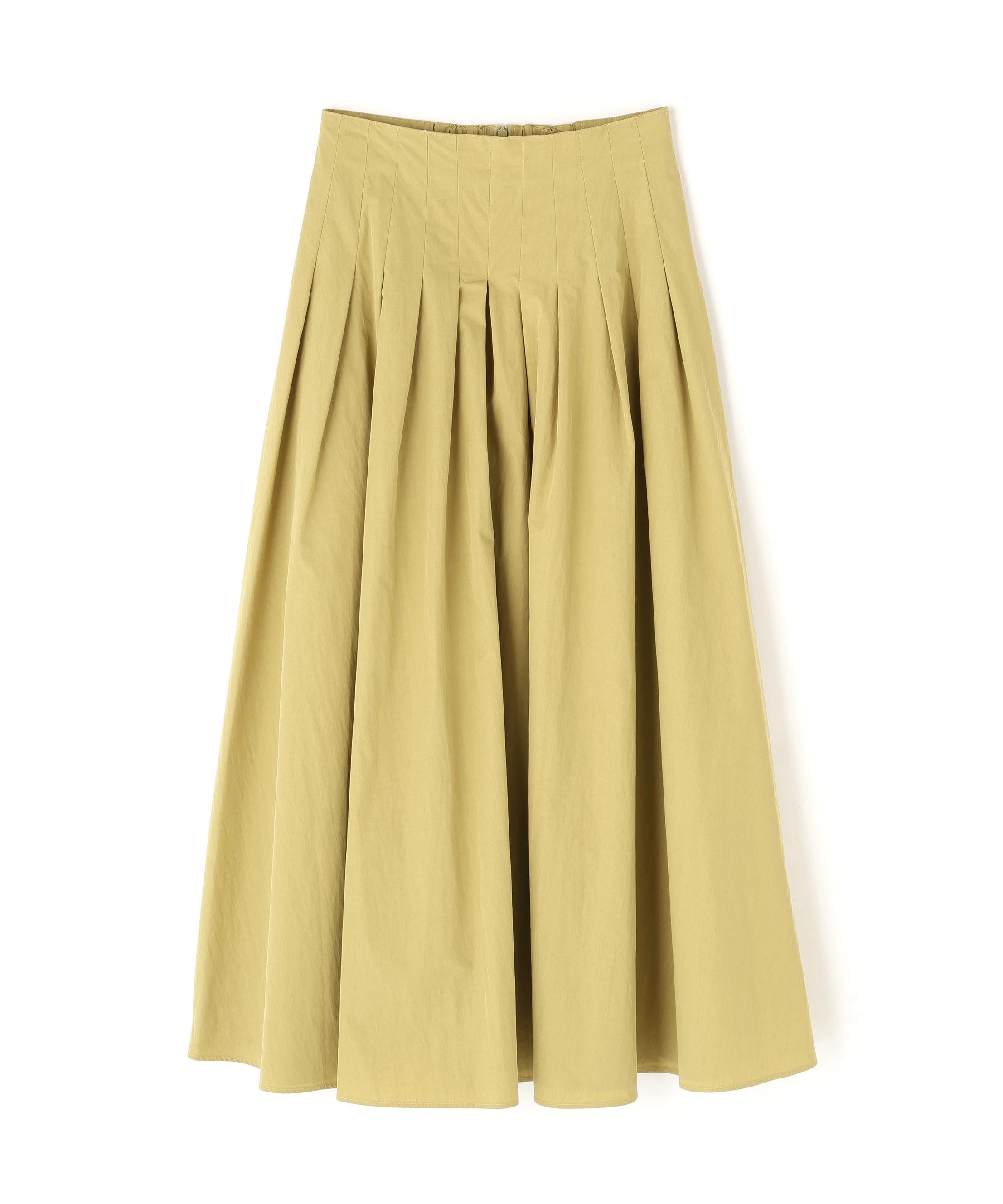 タフタボリュームスカート オーカー1