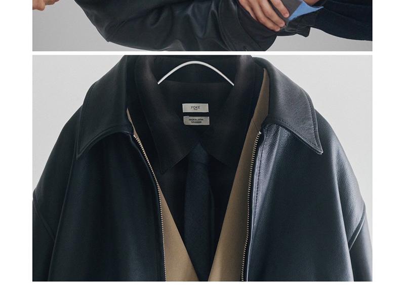 YOKE×吾亦紅/ヨーク×ワレモコウ/LEATHER ZIP BLOUSON Exclusive/吾亦紅別注 ブラック