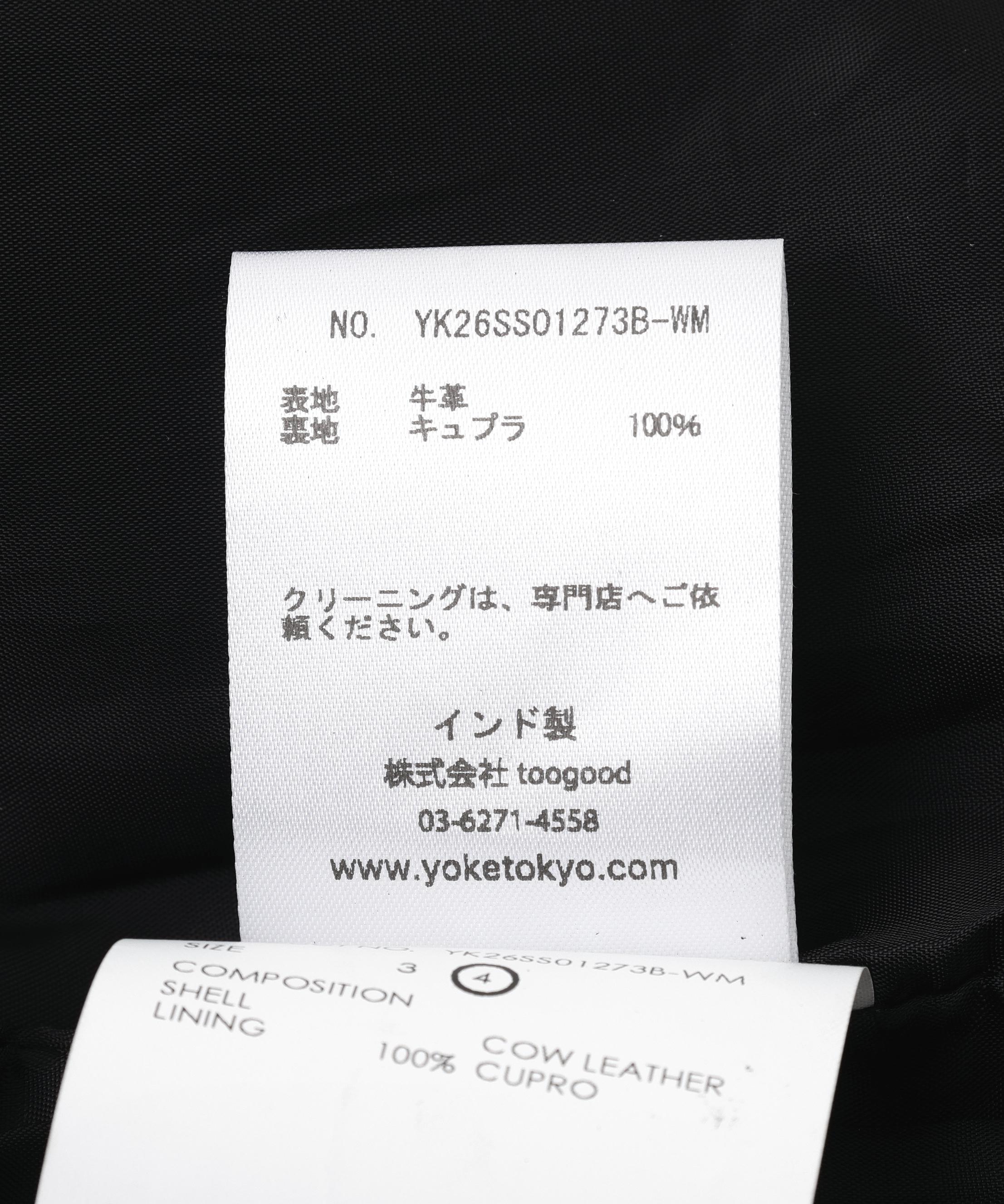 YOKE×吾亦紅/ヨーク×ワレモコウ/LEATHER ZIP BLOUSON Exclusive/吾亦紅別注 ブラック