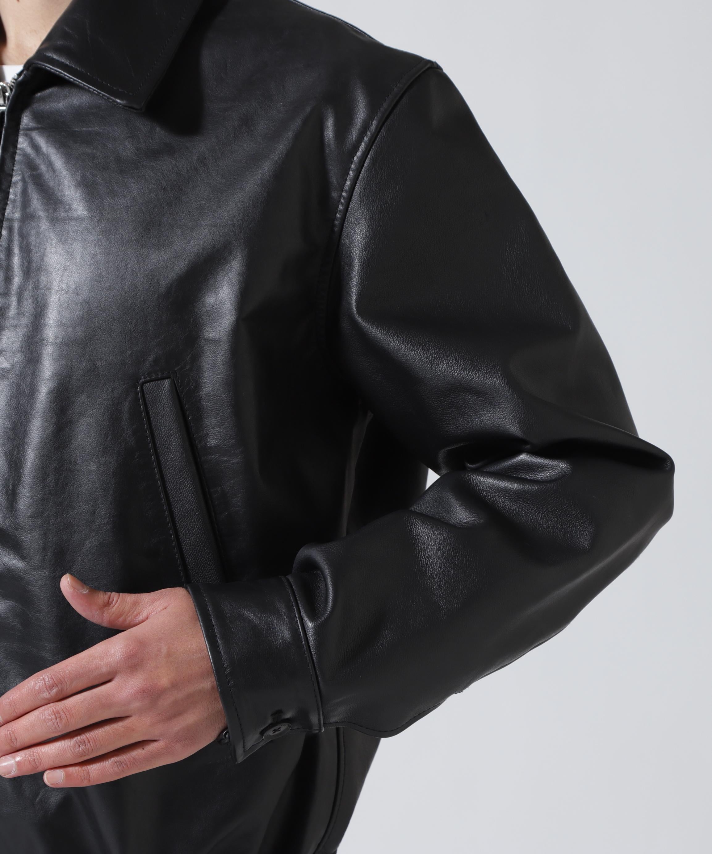 YOKE×吾亦紅/ヨーク×ワレモコウ/LEATHER ZIP BLOUSON Exclusive/吾亦紅別注 ブラック