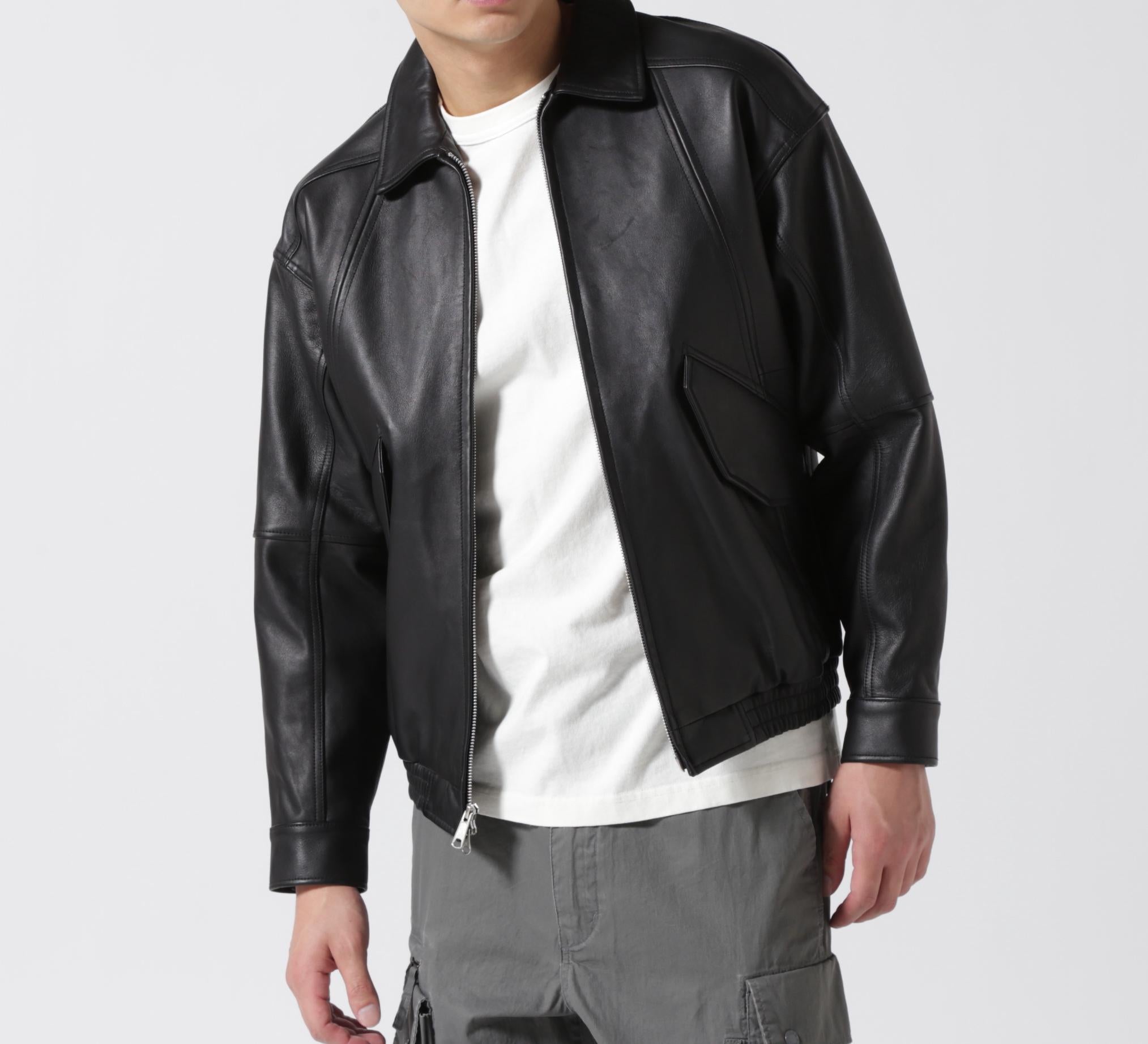 LEATHER CWU BLOUSON / レザー CWU ブルゾン ブラック