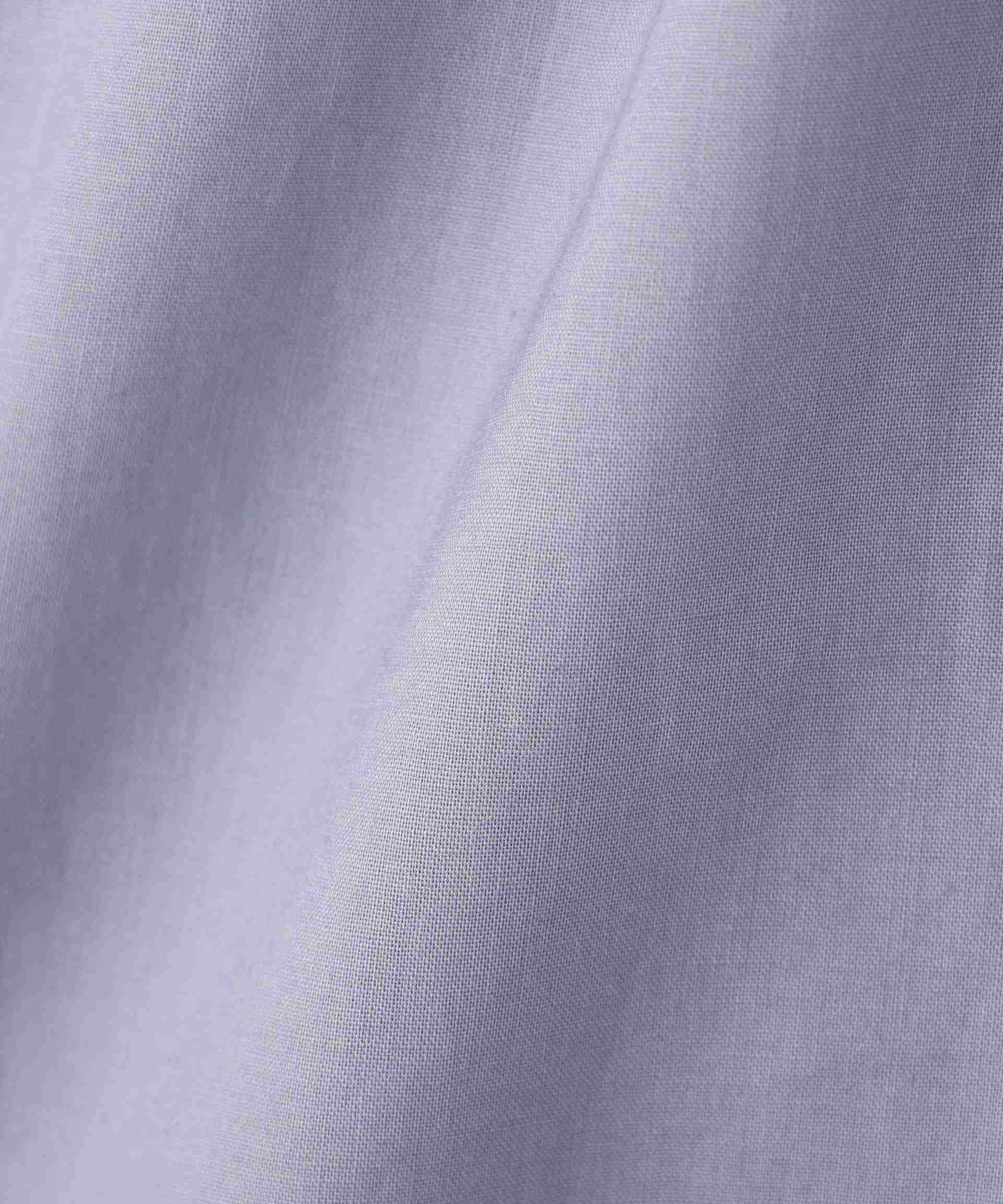 ノーカラータックブラウス ブルー