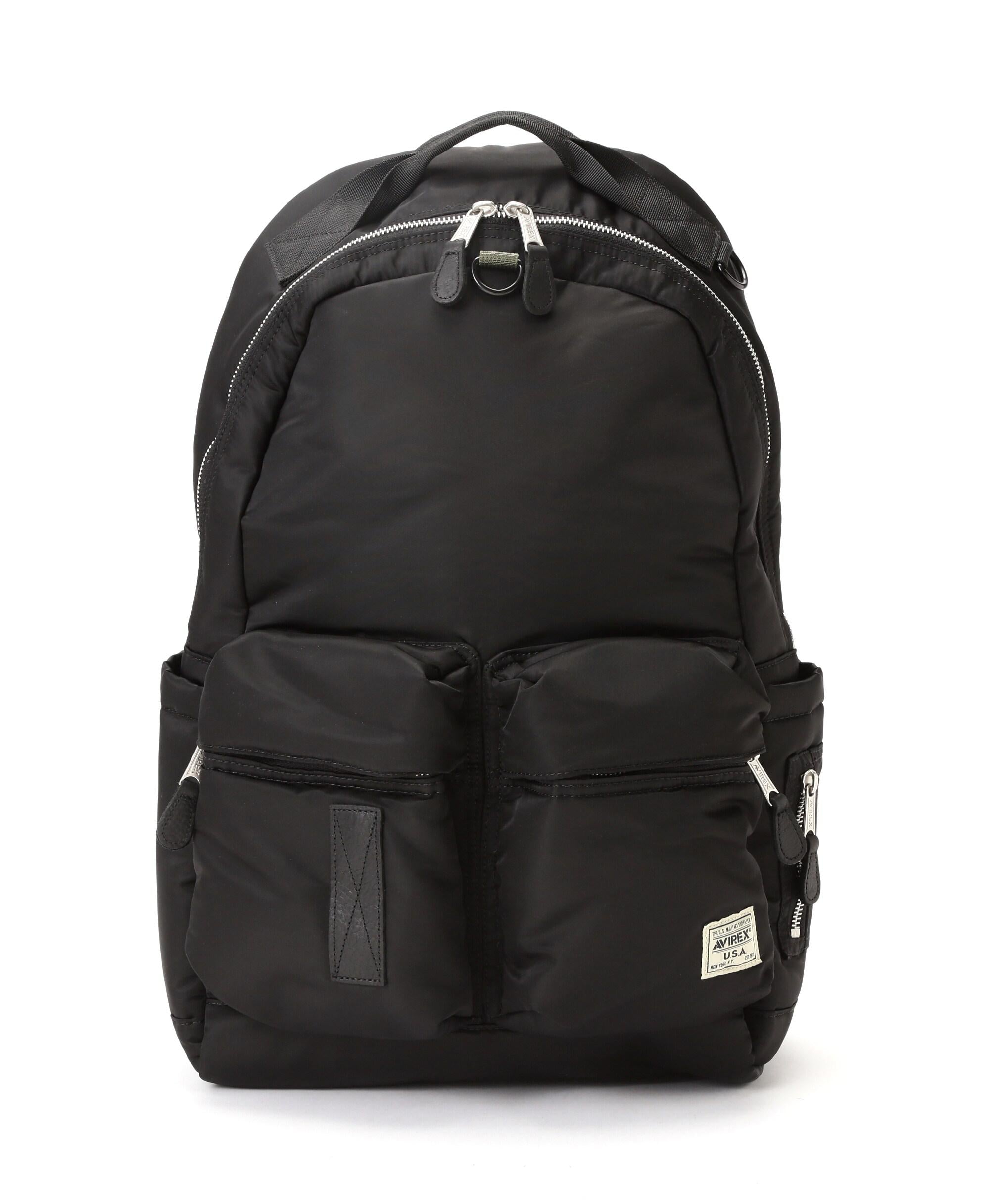 AVIREX FLIGHT NYLON BACKPACK ブラック NEW FLIGHT NYLON BACKPACK / AVIREX