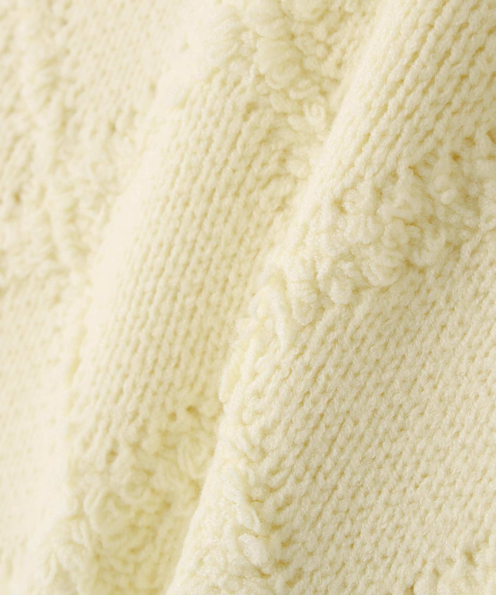 ダイヤ柄クロップドニット イエロー