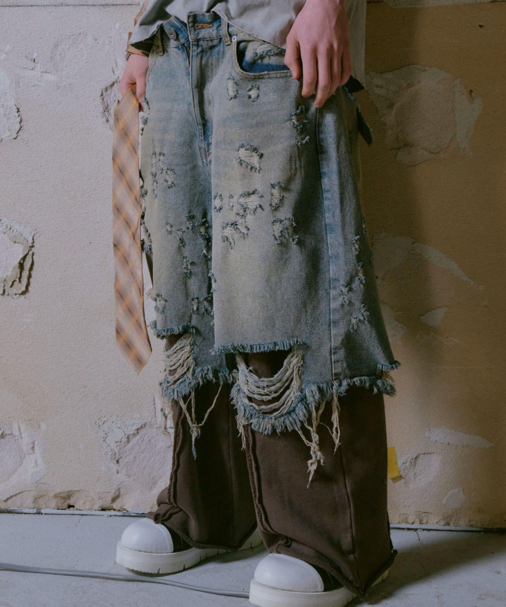 F><13NDS /フレンズ/HDK DENIM SHO>TS ブルー