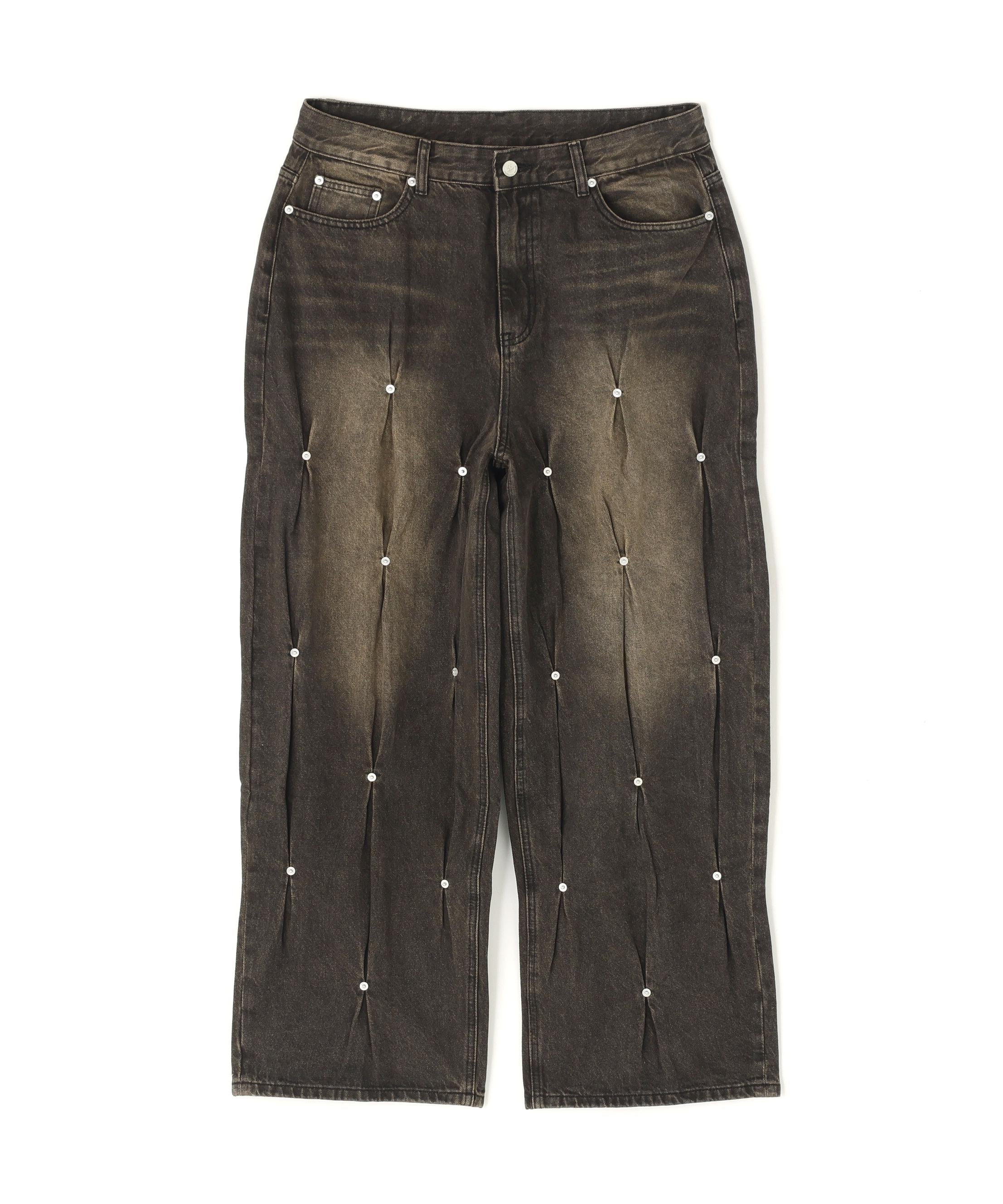 SIS/エスアイエス/Rivet Denim Pants ブラック