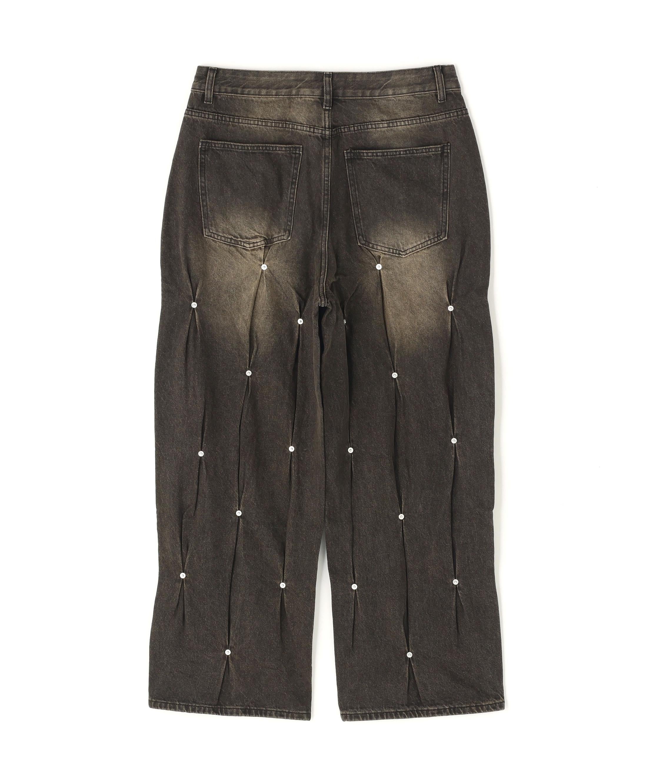 SIS/エスアイエス/Rivet Denim Pants ブラック