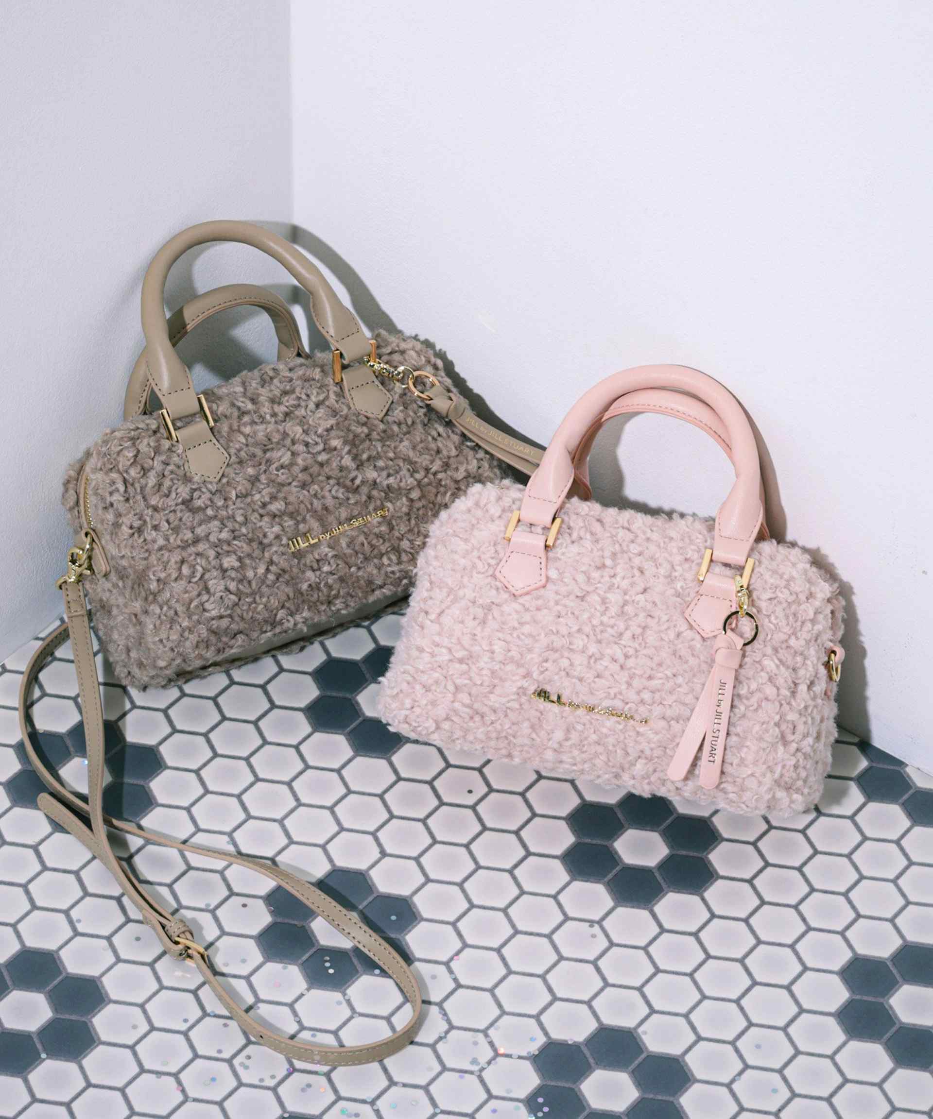 ボアミニボストン ピンク