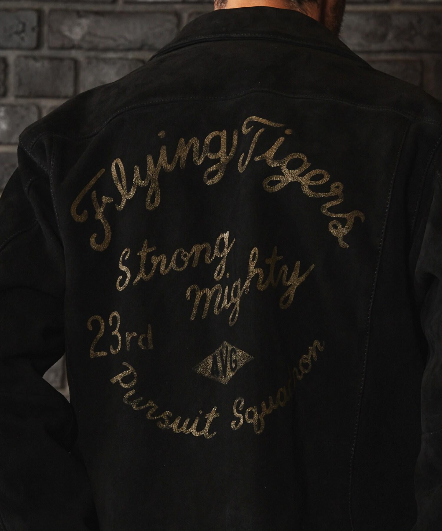 AGED SUEDE SOUVENI> JACKET / エイジド スウェード スーベニアジャケット / AVI>EX / アヴィレックス ブラック