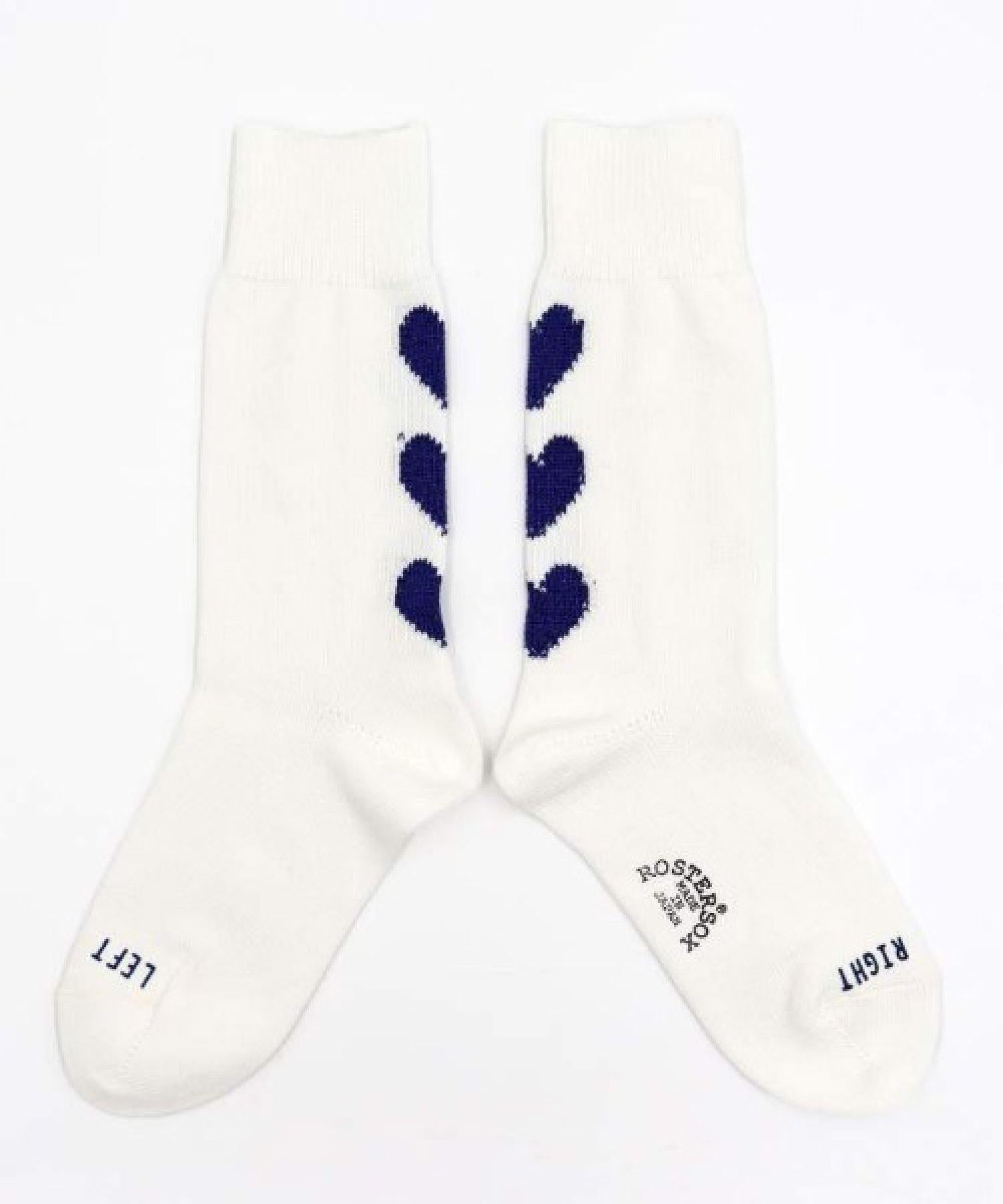 ROSTER SOX/ロスターソックス/Heart by X by SOX ホワイト