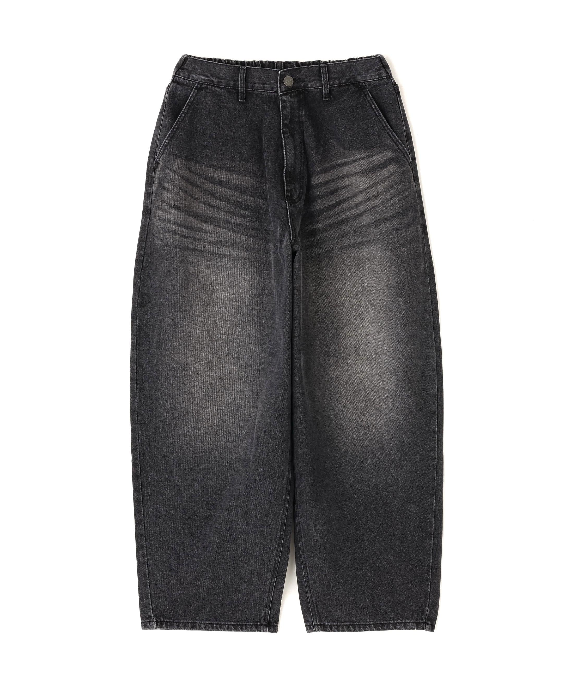 SIS/エスアイエス/Washed Denim Wide Pants Black ブラック