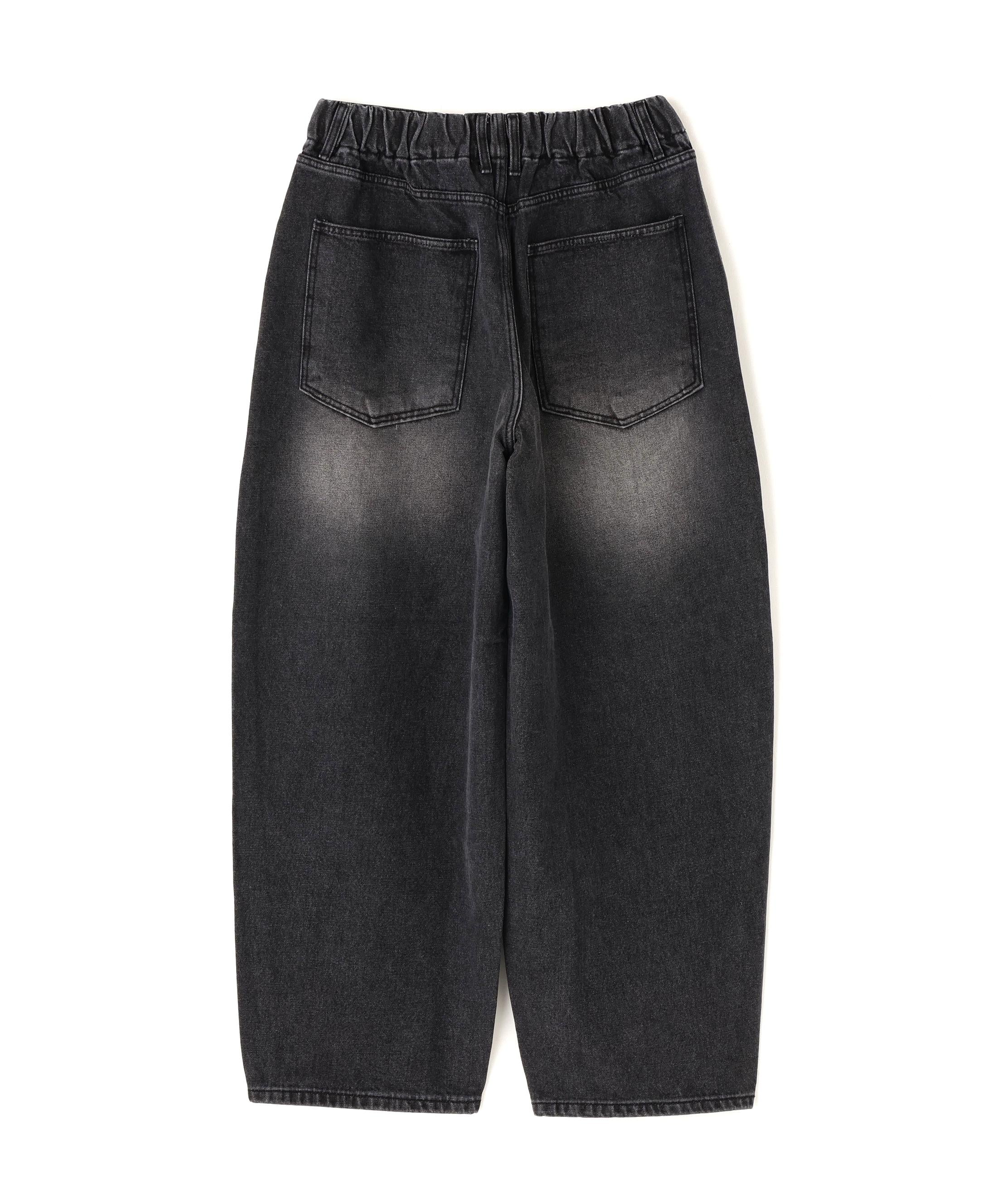 SIS/エスアイエス/Washed Denim Wide Pants Black ブラック