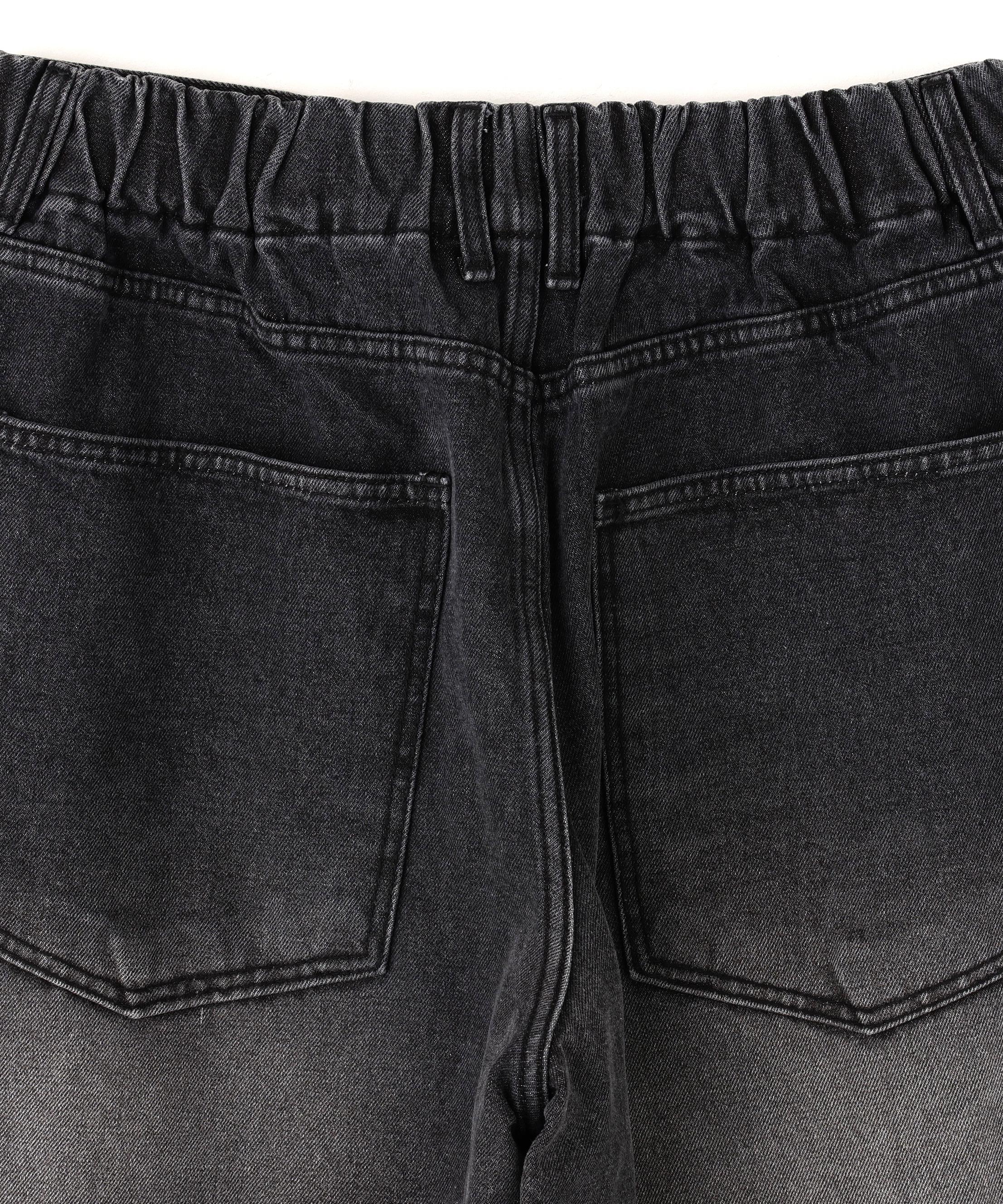 SIS/エスアイエス/Washed Denim Wide Pants Black ブラック