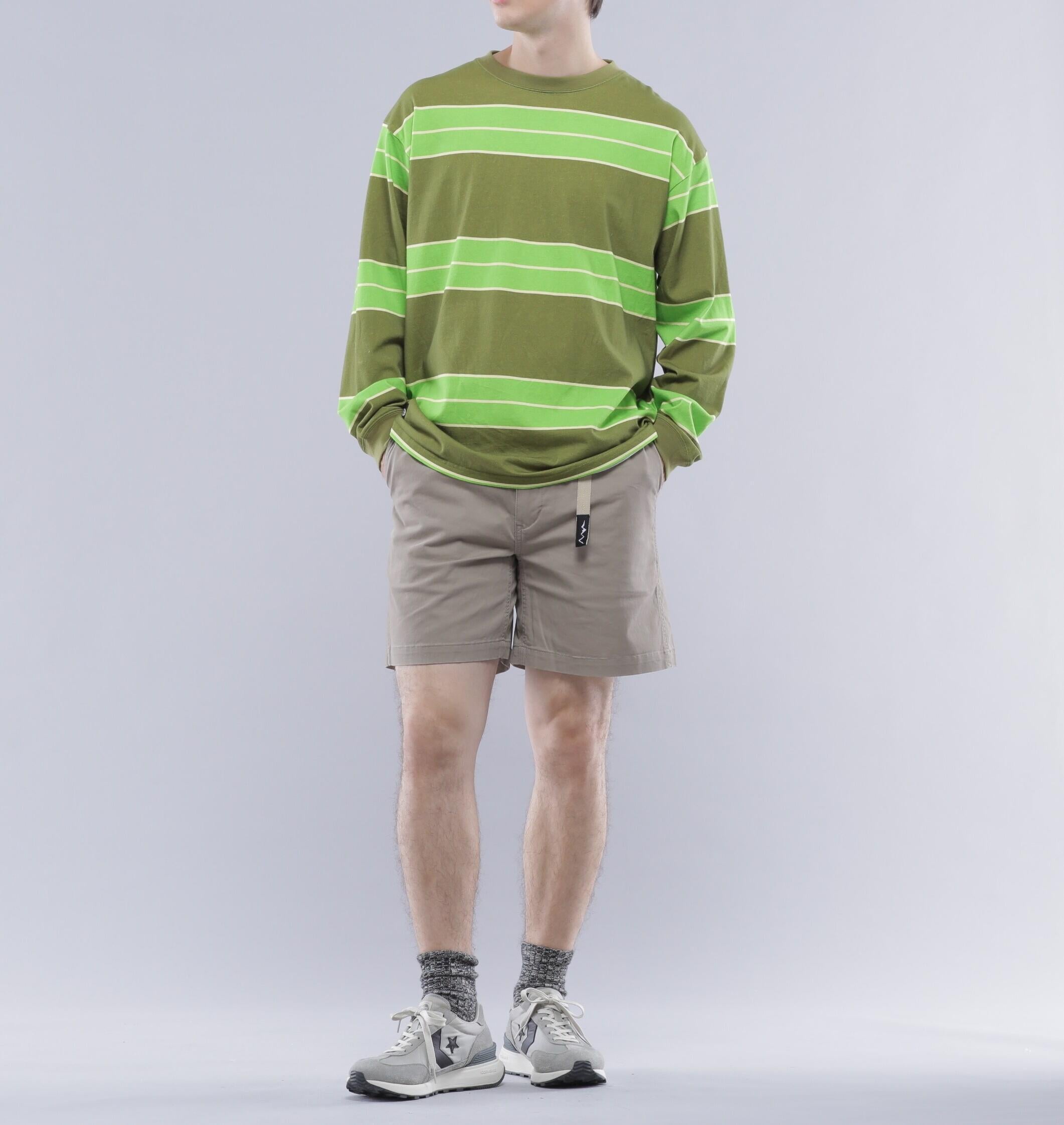 MANASTASH/マナスタッシュ/ABERDEEN RUGGER L/S TEE オリーブ