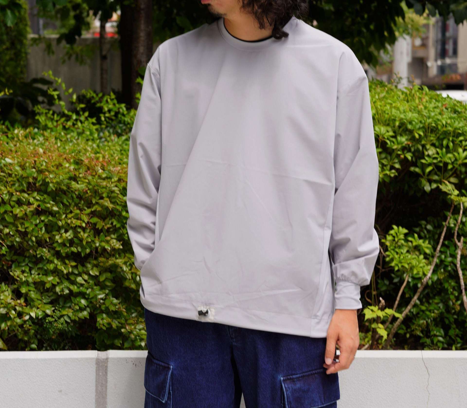 CMF OUTDOOR GARMENT/シーエムエフ アウトドアガーメント 別注 SIMPLE SLOW DRY TEE L/S グレー