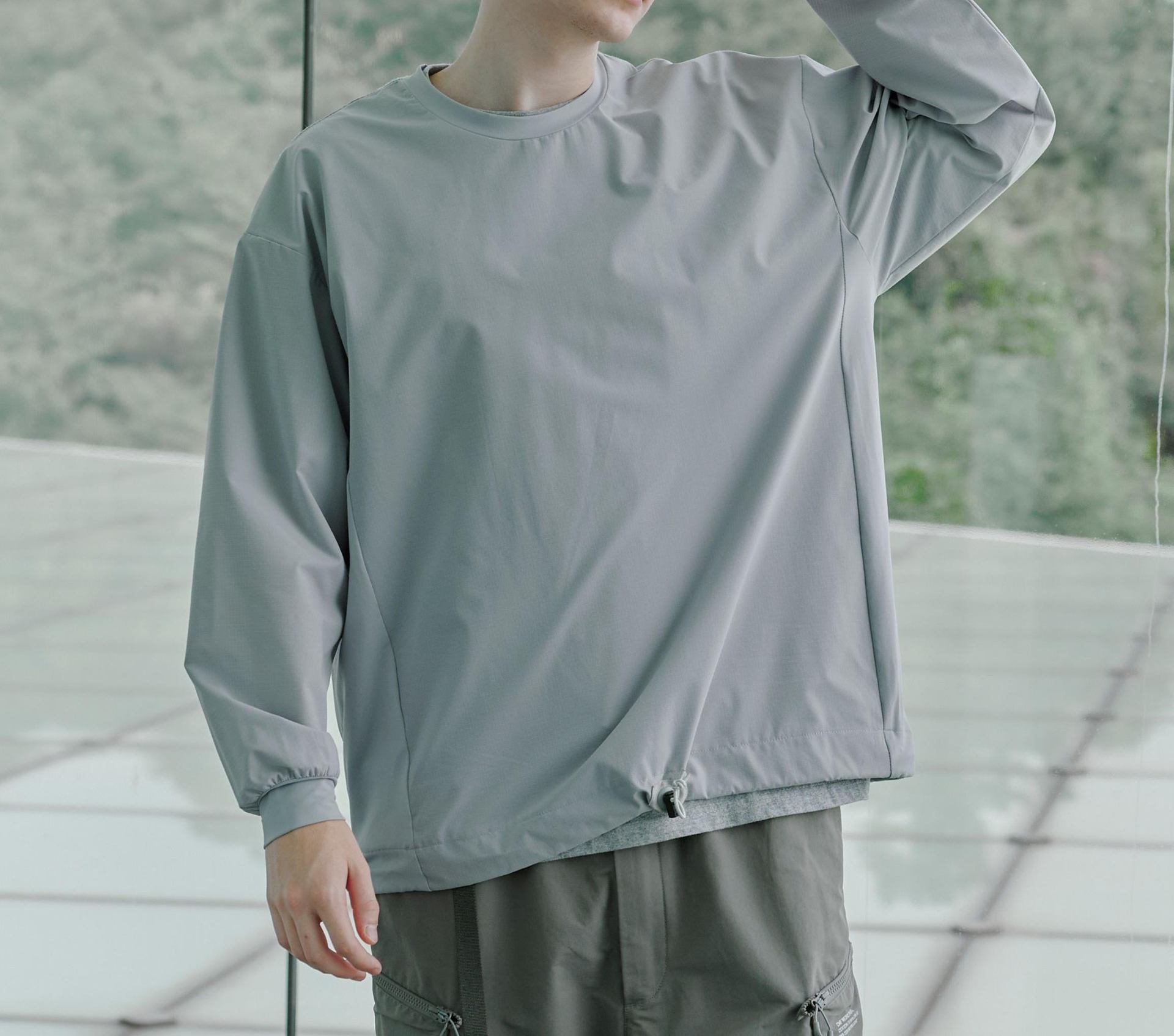 CMF OUTDOOR GARMENT/シーエムエフ アウトドアガーメント 別注 SIMPLE SLOW DRY TEE L/S グレー