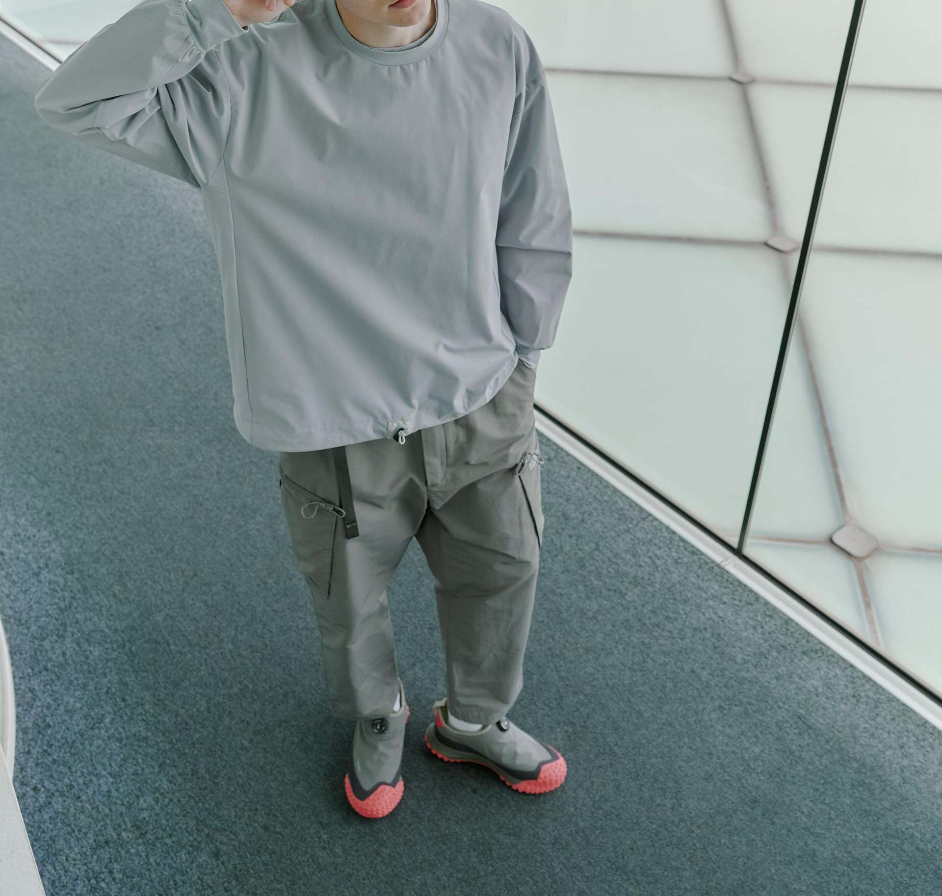 CMF OUTDOOR GARMENT/シーエムエフ アウトドアガーメント 別注 SIMPLE SLOW DRY TEE L/S グレー