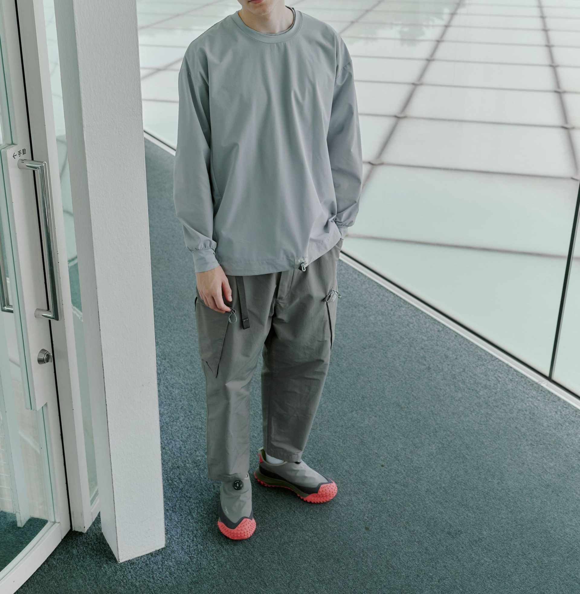 CMF OUTDOOR GARMENT/シーエムエフ アウトドアガーメント 別注 SIMPLE SLOW DRY TEE L/S グレー