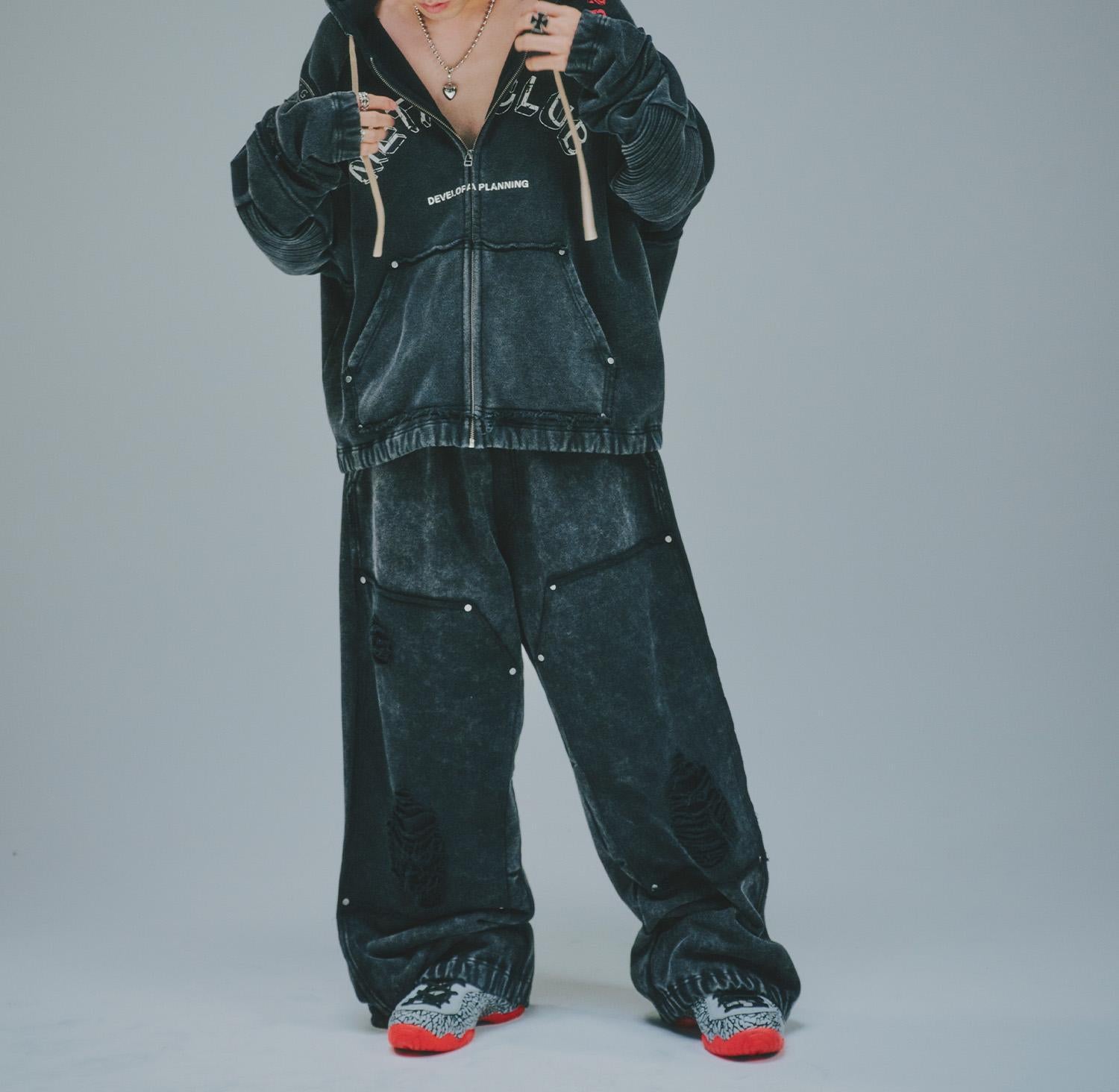 DankeSchon/ダンケシェーン/490HW CHEMICAL PANTS ブラック