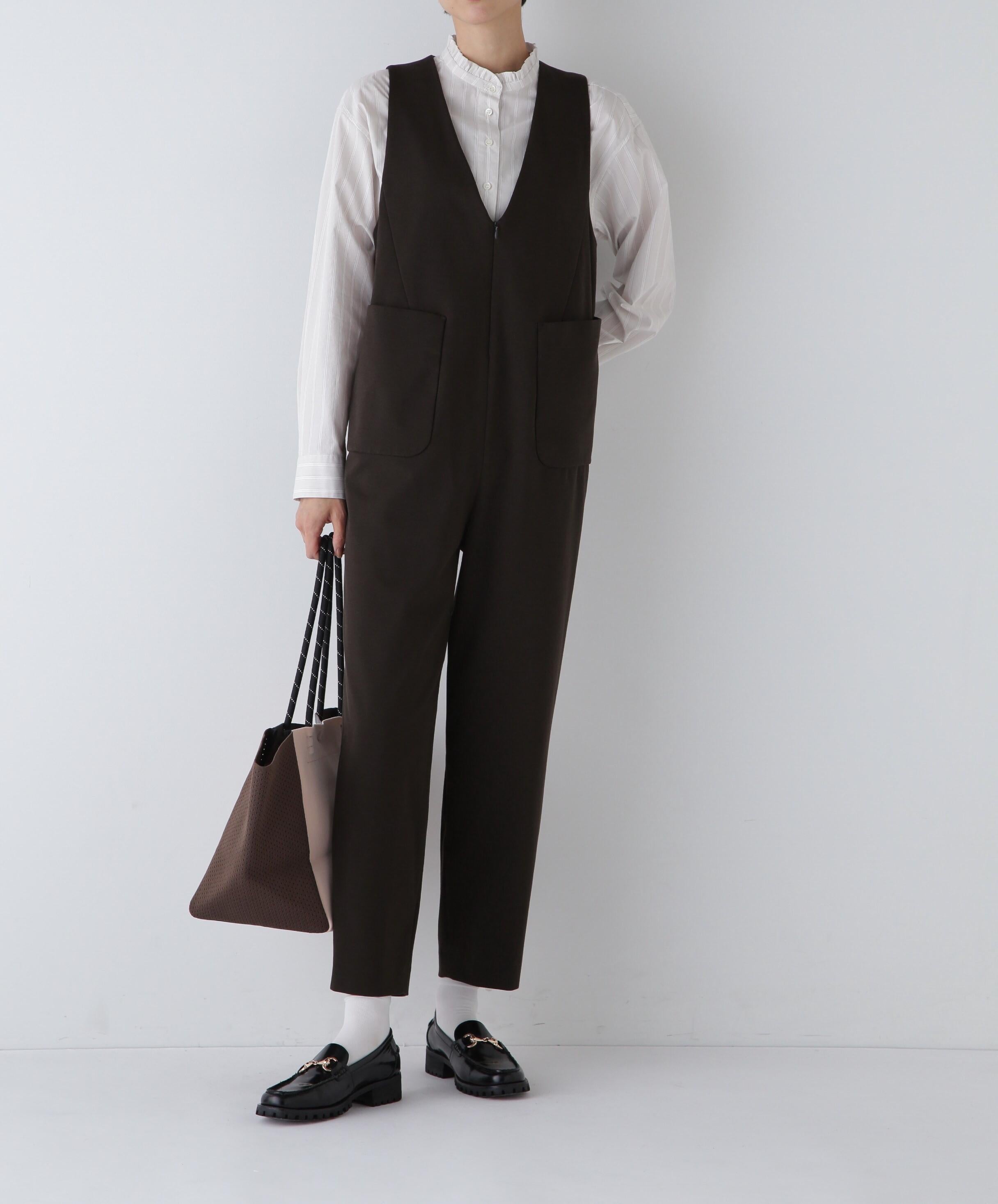 ◆ストレッチポンチオールインワン ブラウン