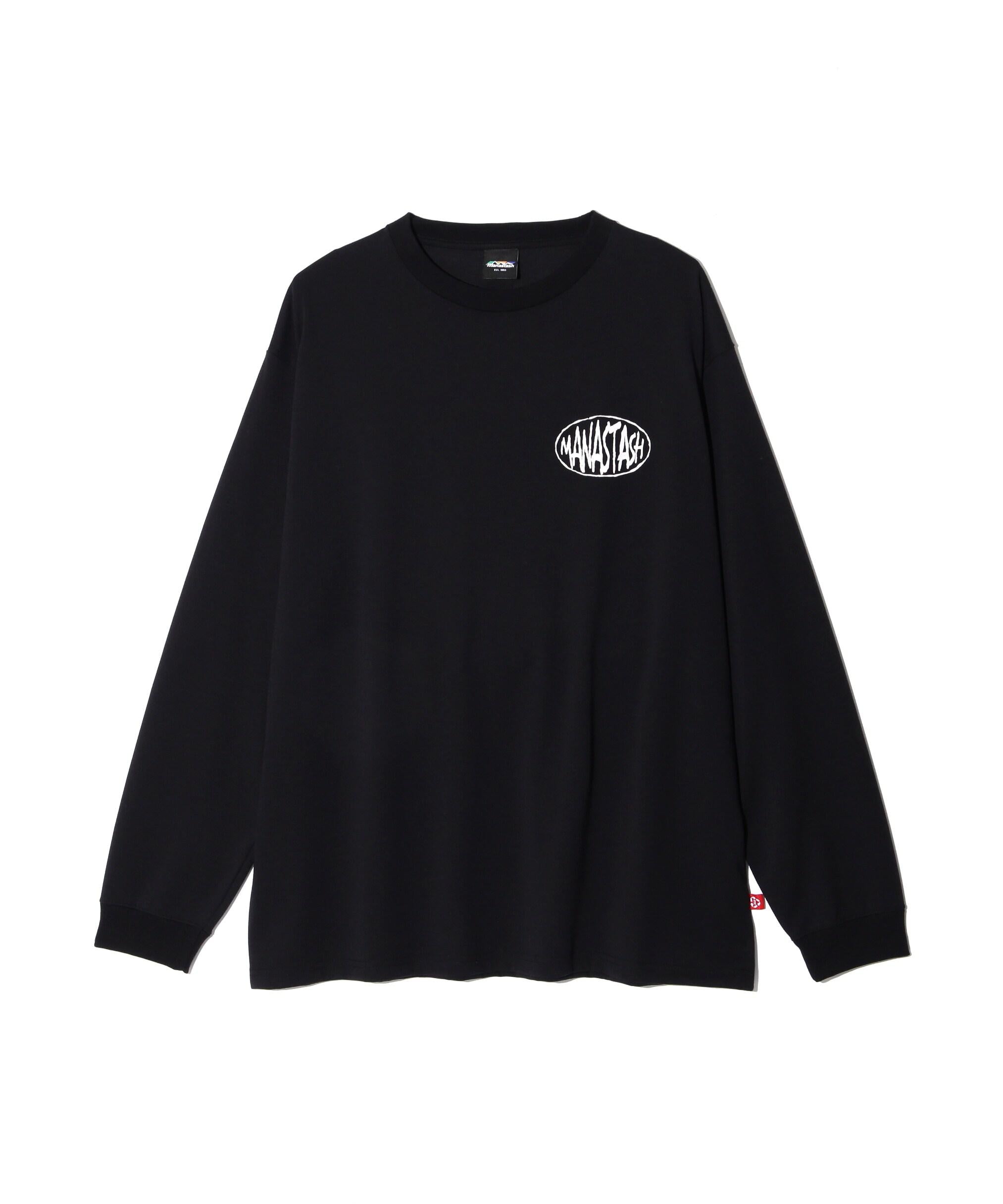 MANASTASH/マナスタッシュ/>E:POLY L/S TEE REAVE> ブラック