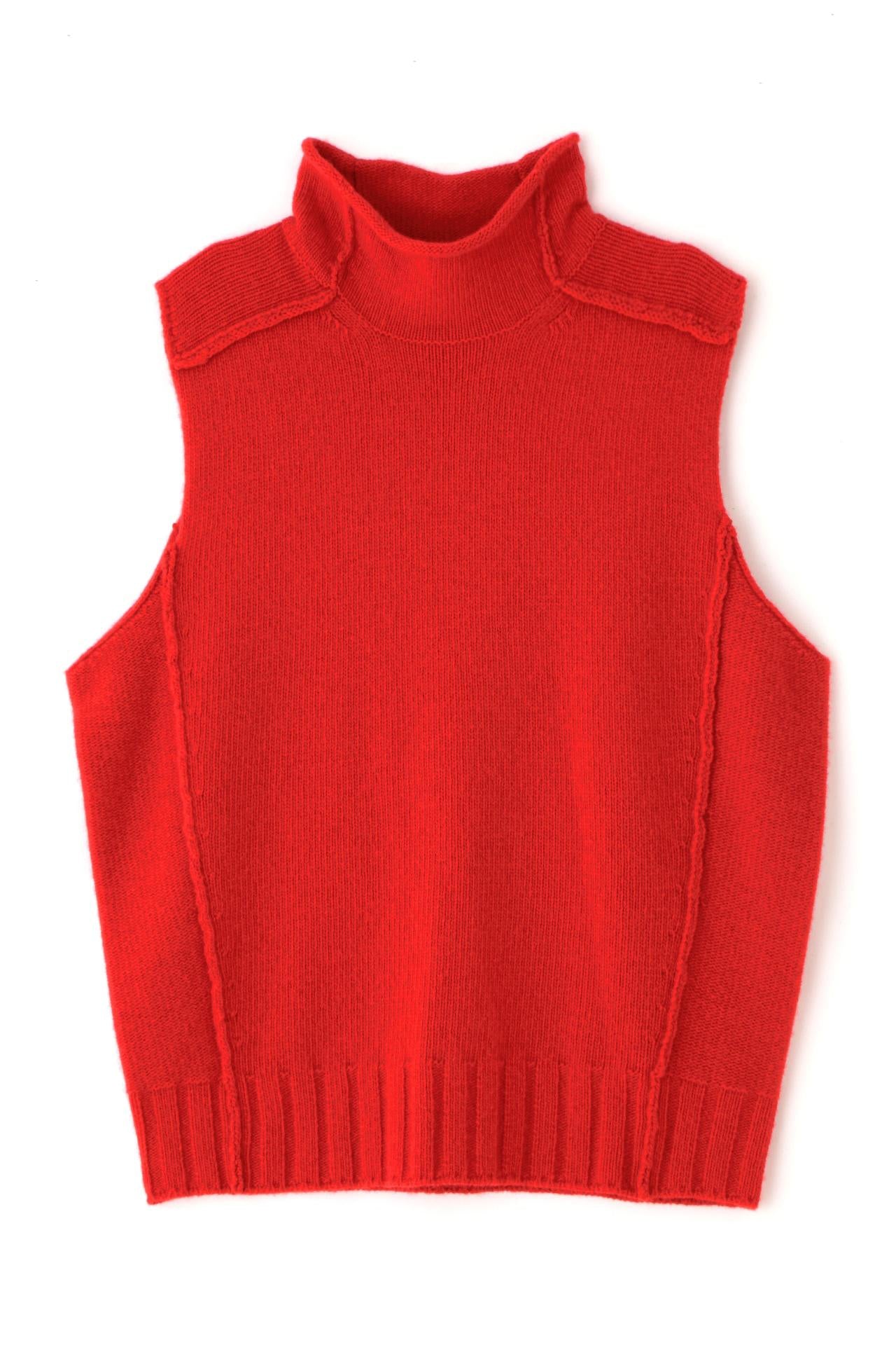 ◆アウトリンキングハイネックベスト レッド