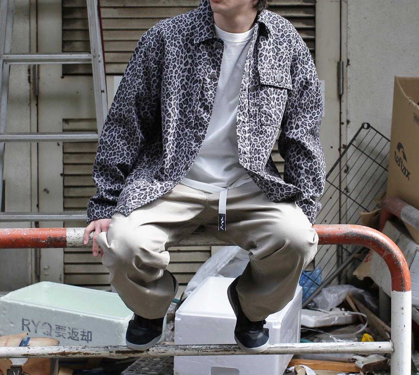 MANASTASH/マナスタッシュ/HEMP TWILL JKT LEOPARD ブラック