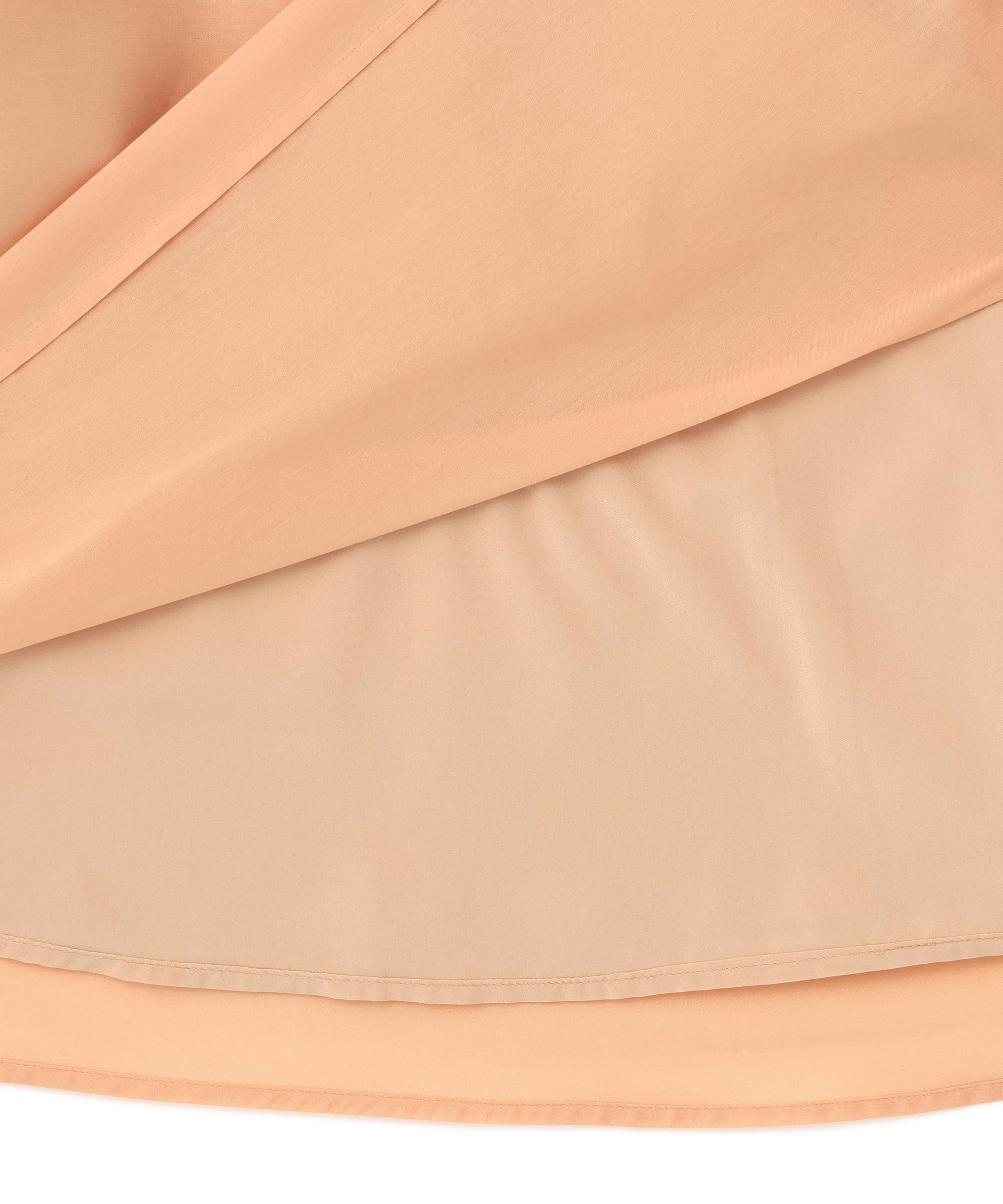 フロントボタン開襟ワンピース アプリコット