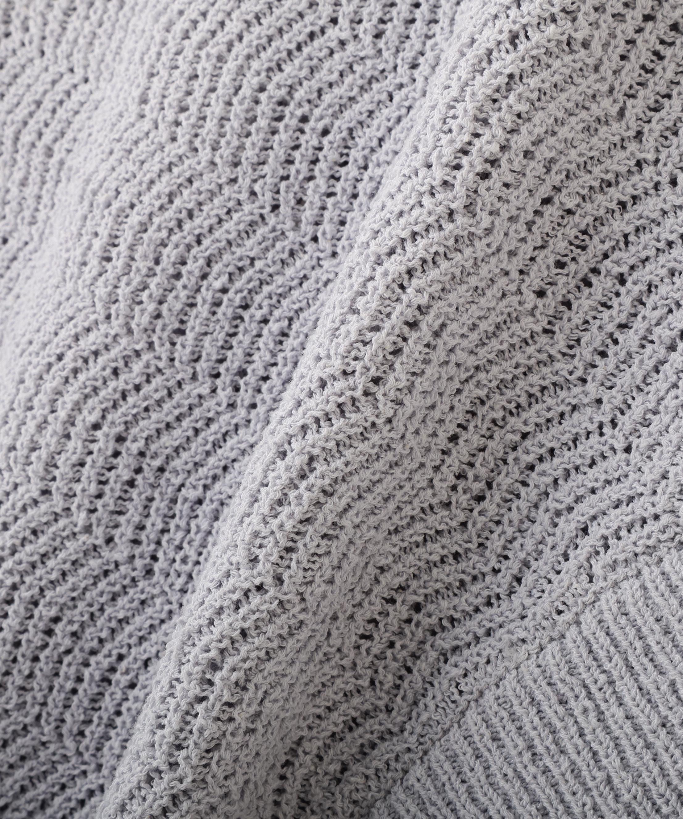 綿ポリエステルヘリンボーン柄半袖はおり グレー