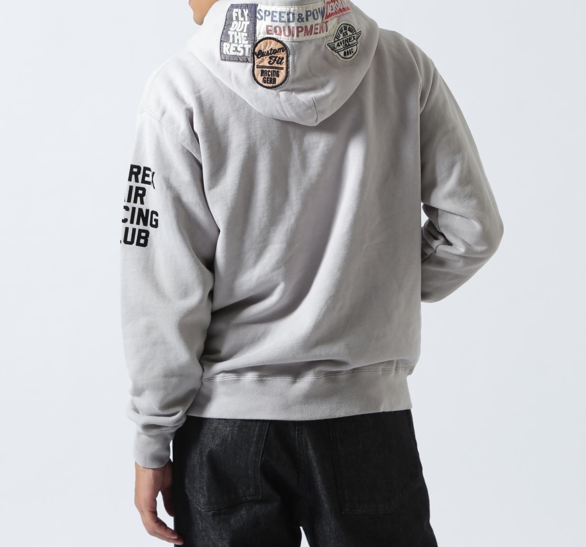 《A.A.>.C》PATCHED SWEAT HOODIE ライトグレー3