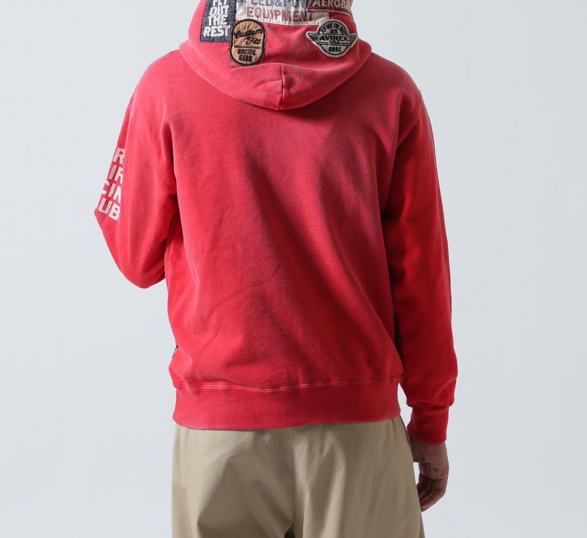 《A.A.>.C》PATCHED SWEAT HOODIE レッド