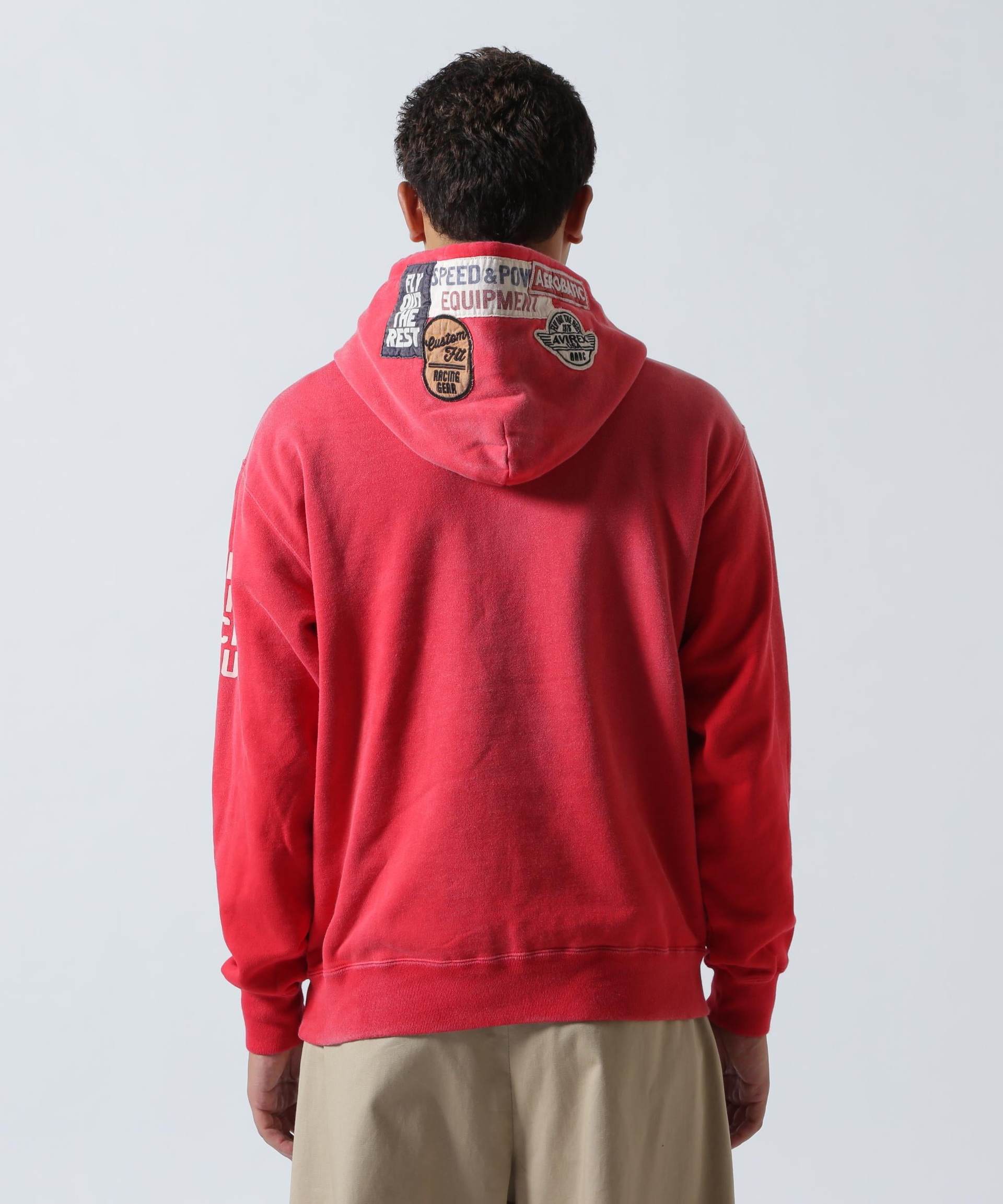 《A.A.>.C》PATCHED SWEAT HOODIE レッド