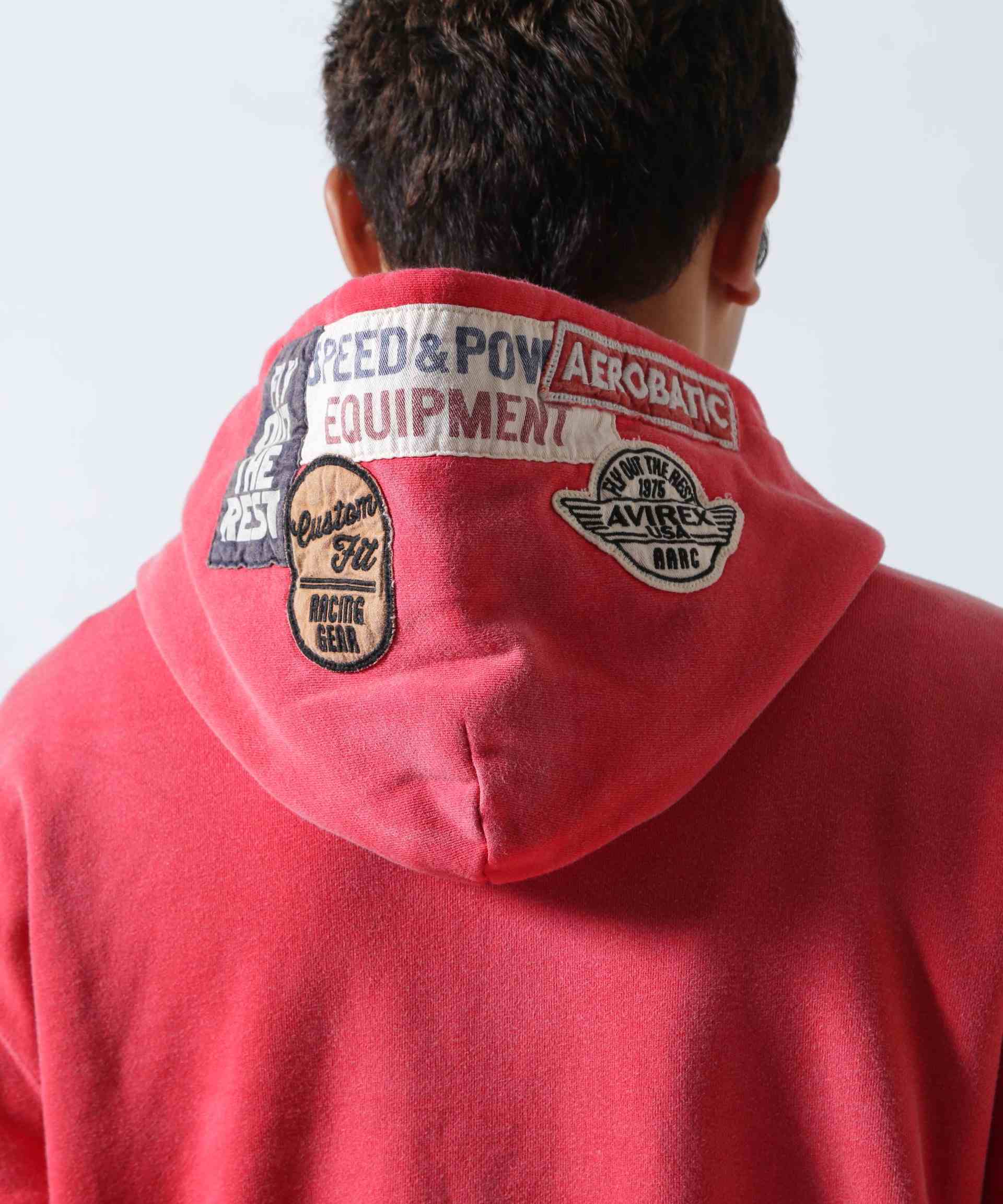 《A.A.>.C》PATCHED SWEAT HOODIE レッド