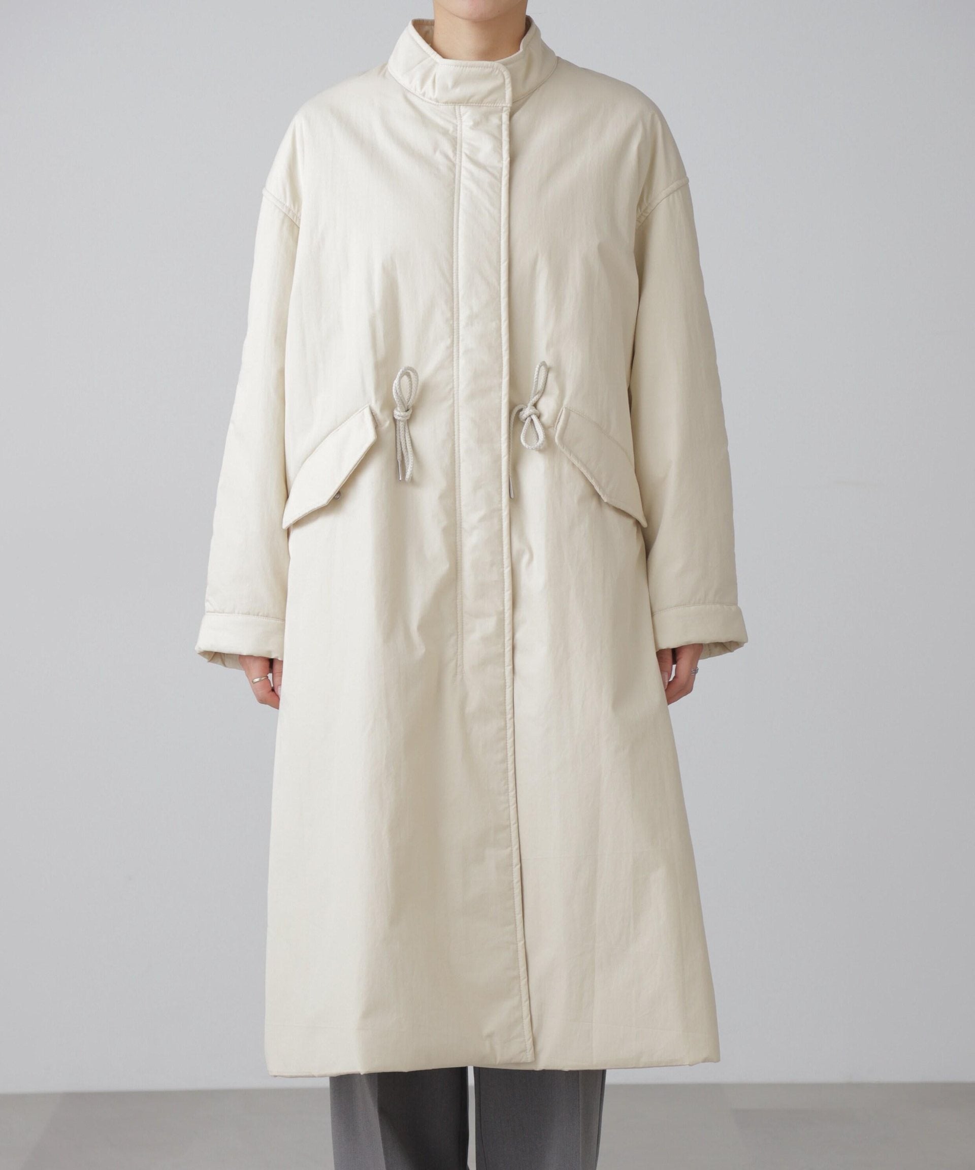 中綿ロングミリタリーコート オフホワイト
