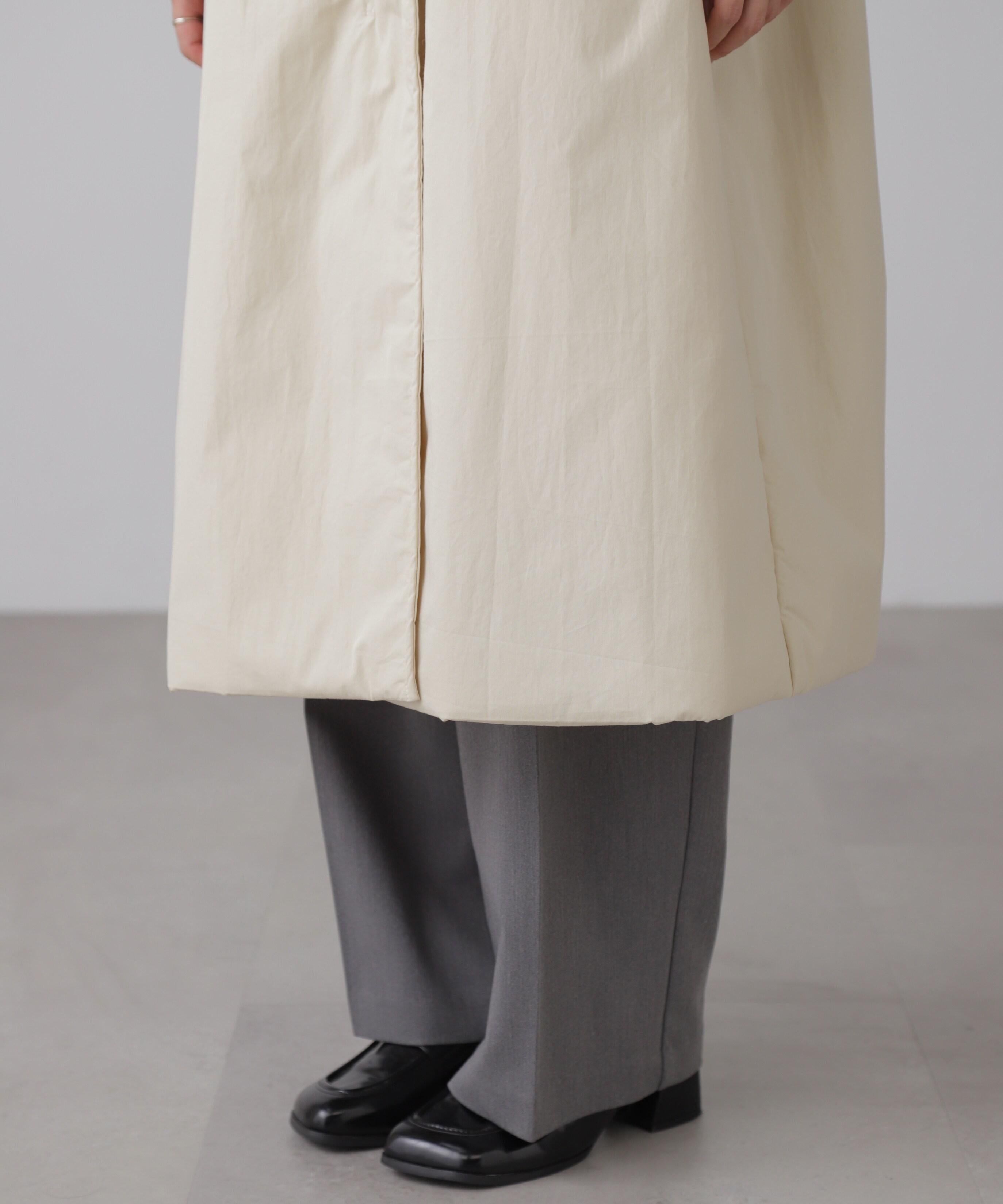 中綿ロングミリタリーコート オフホワイト