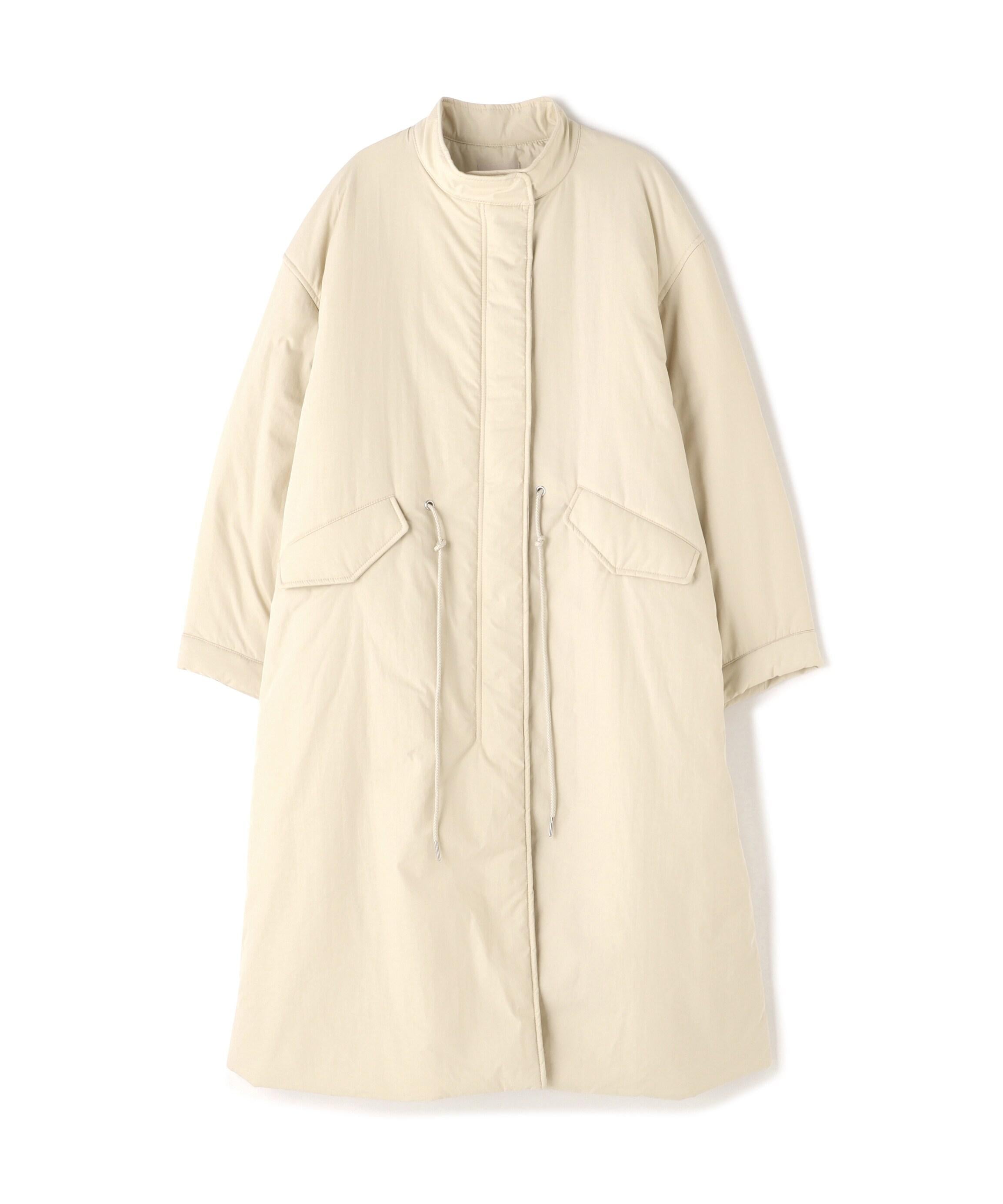 中綿ロングミリタリーコート オフホワイト