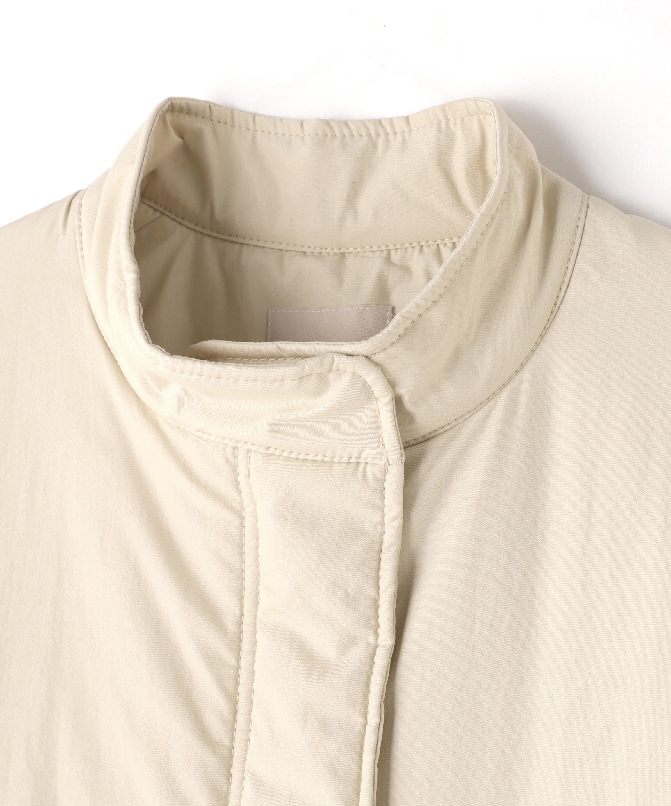 中綿ロングミリタリーコート オフホワイト