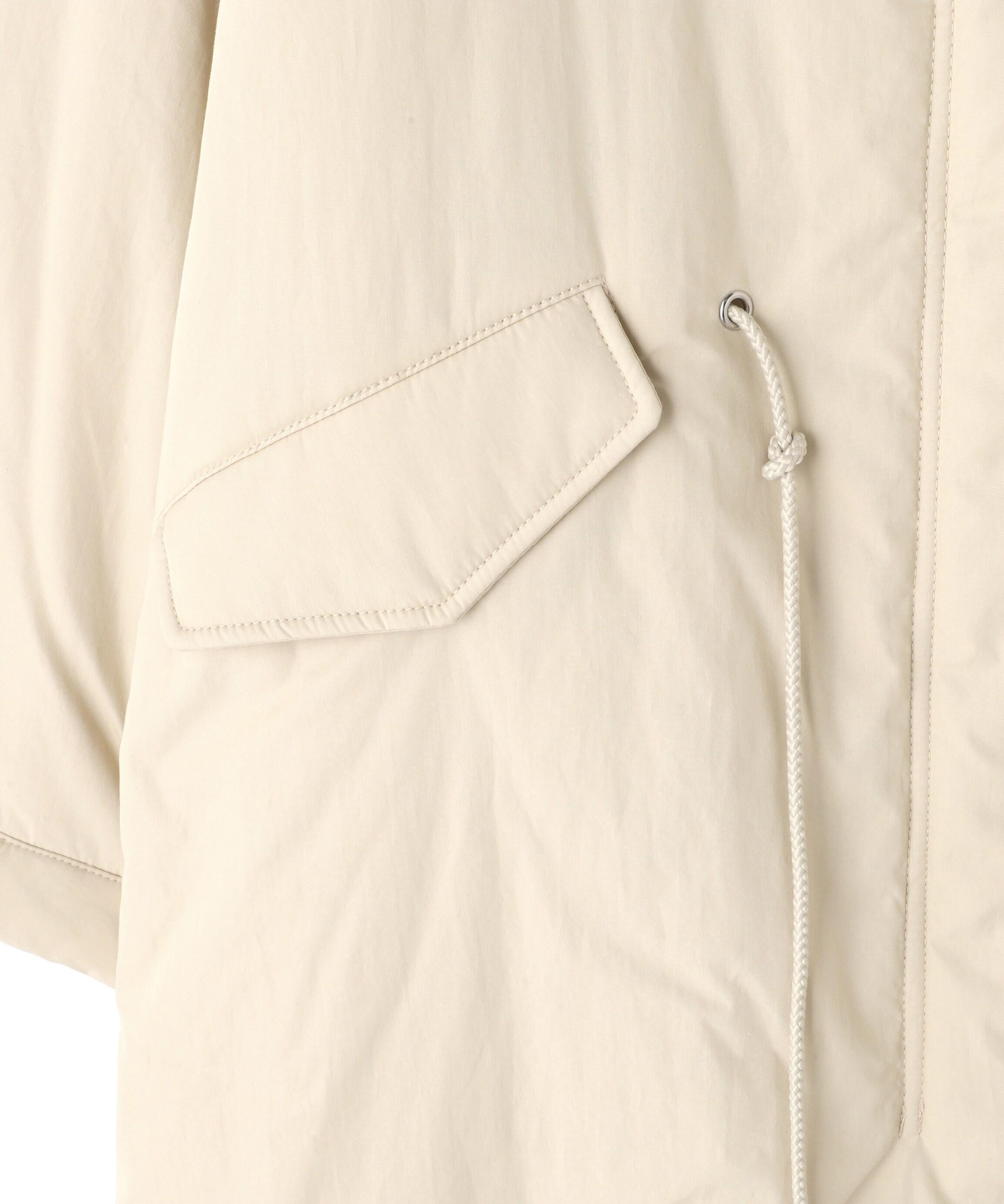 中綿ロングミリタリーコート オフホワイト