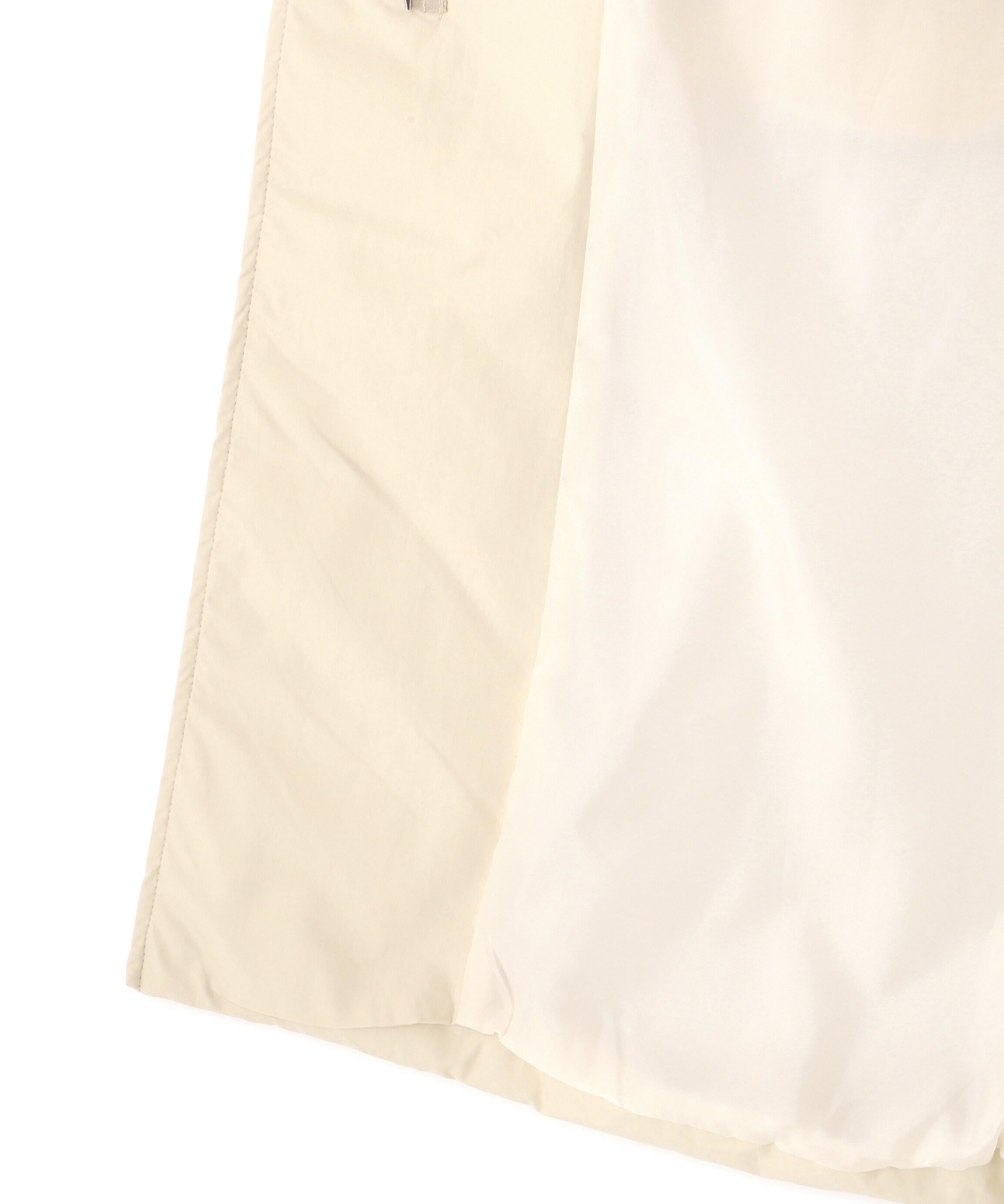 中綿ロングミリタリーコート オフホワイト